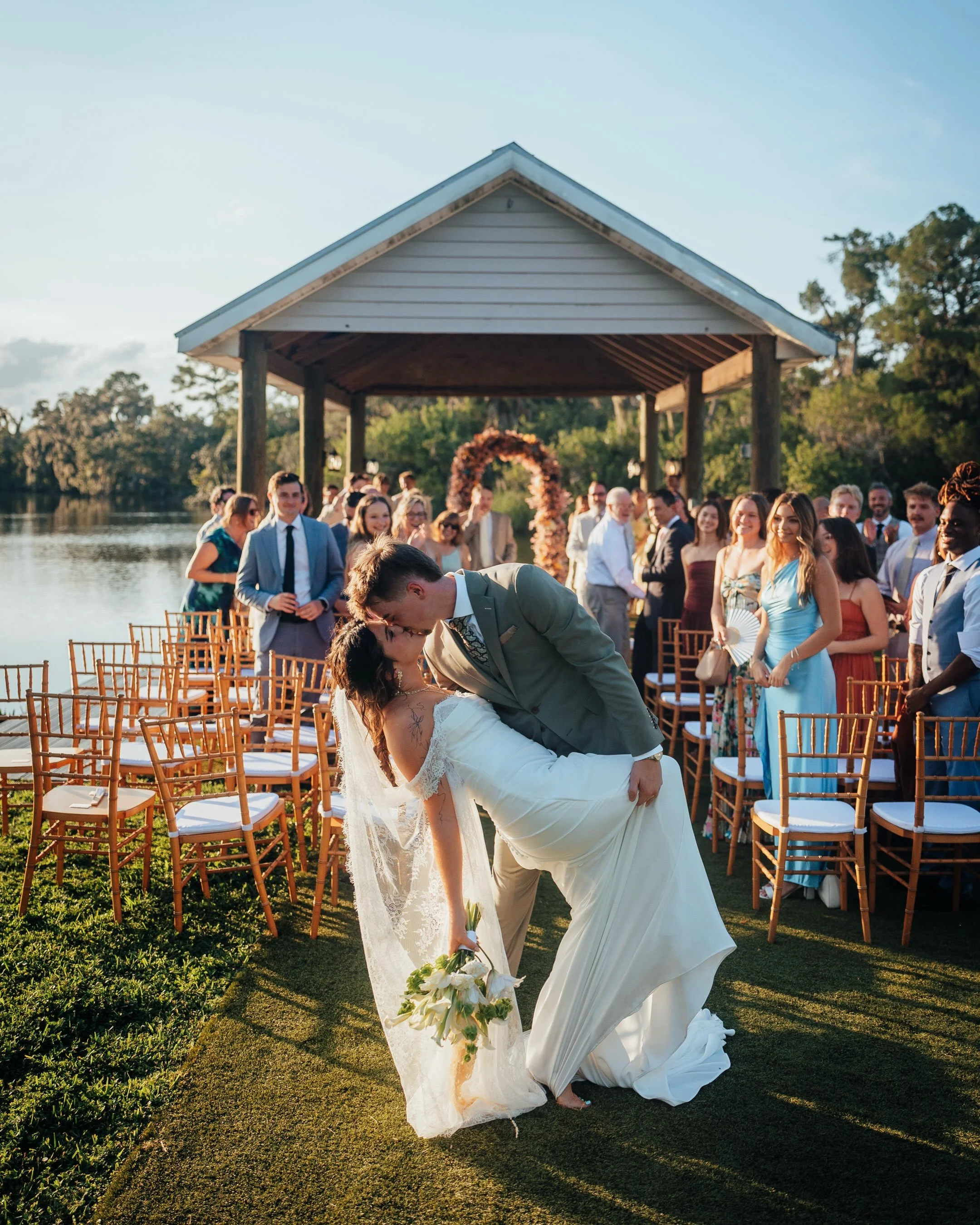 They say rain on your wedding day is good luck. But when it&rsquo;s in the forecast all week, and then instead your ceremony looks like this? That seems pretty good, too. Congrats to Megan and Gavin!

Bradenton Florida backyard wedding | Sarasota wed