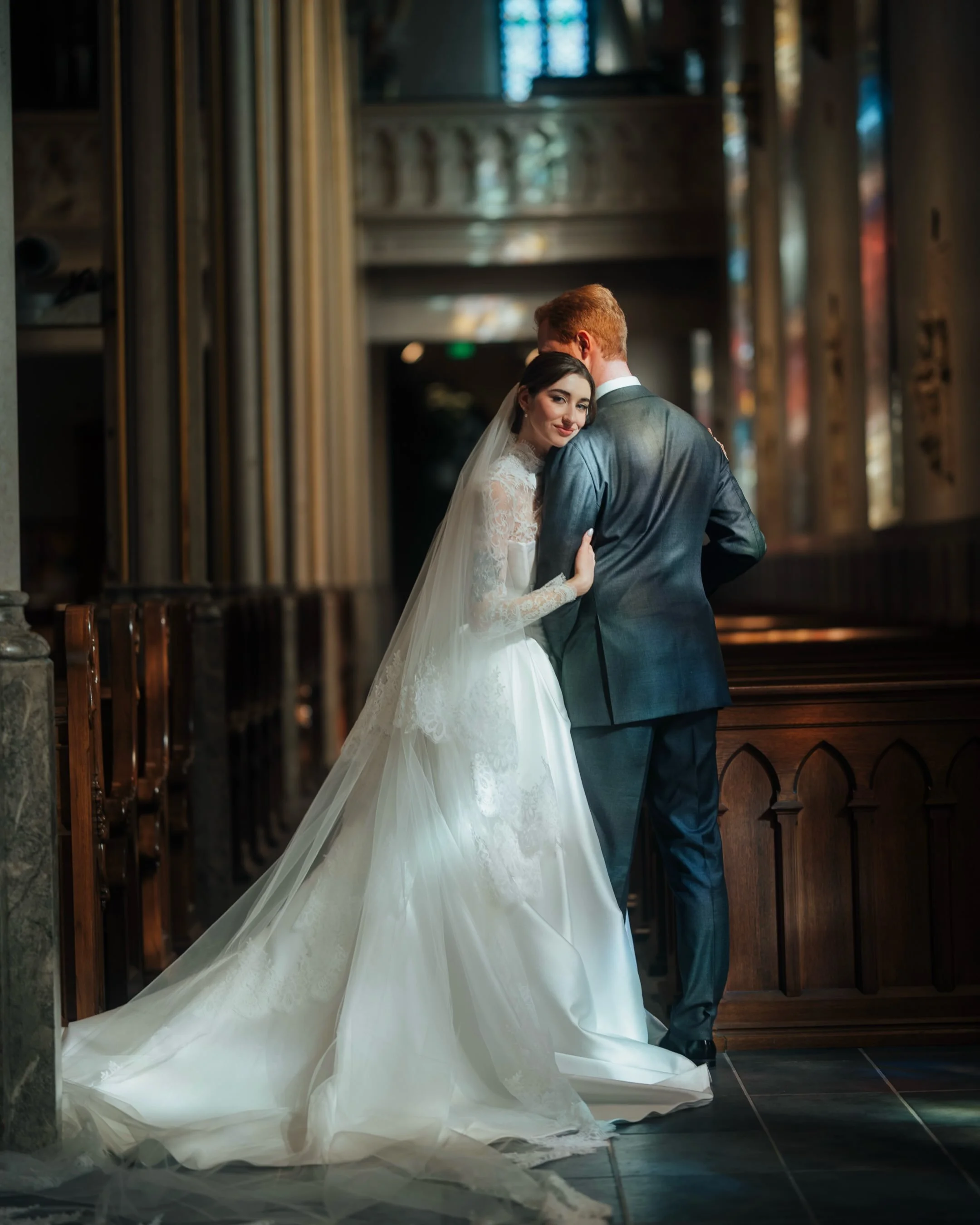 One more, because the cathedral, stained glass and celestial send-off needed their own moment ✨⭐️ Congratulations again Sophia and Evan, and thank you dream team!

Planner: @amethyst.x.emerald
DJ: @momentsintimedj
Florals: @vormittagfarmandfloral
Hai