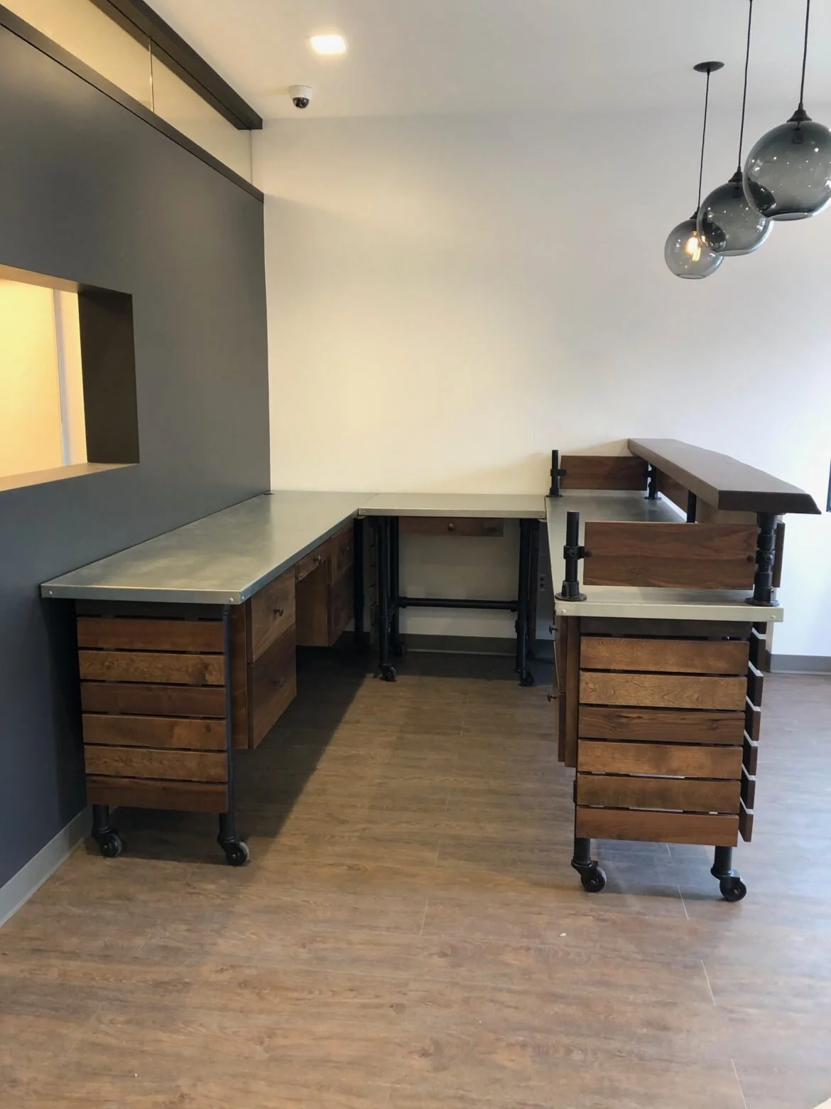 Mayer's Woodshop - reception desk, custom furniture design San Diego