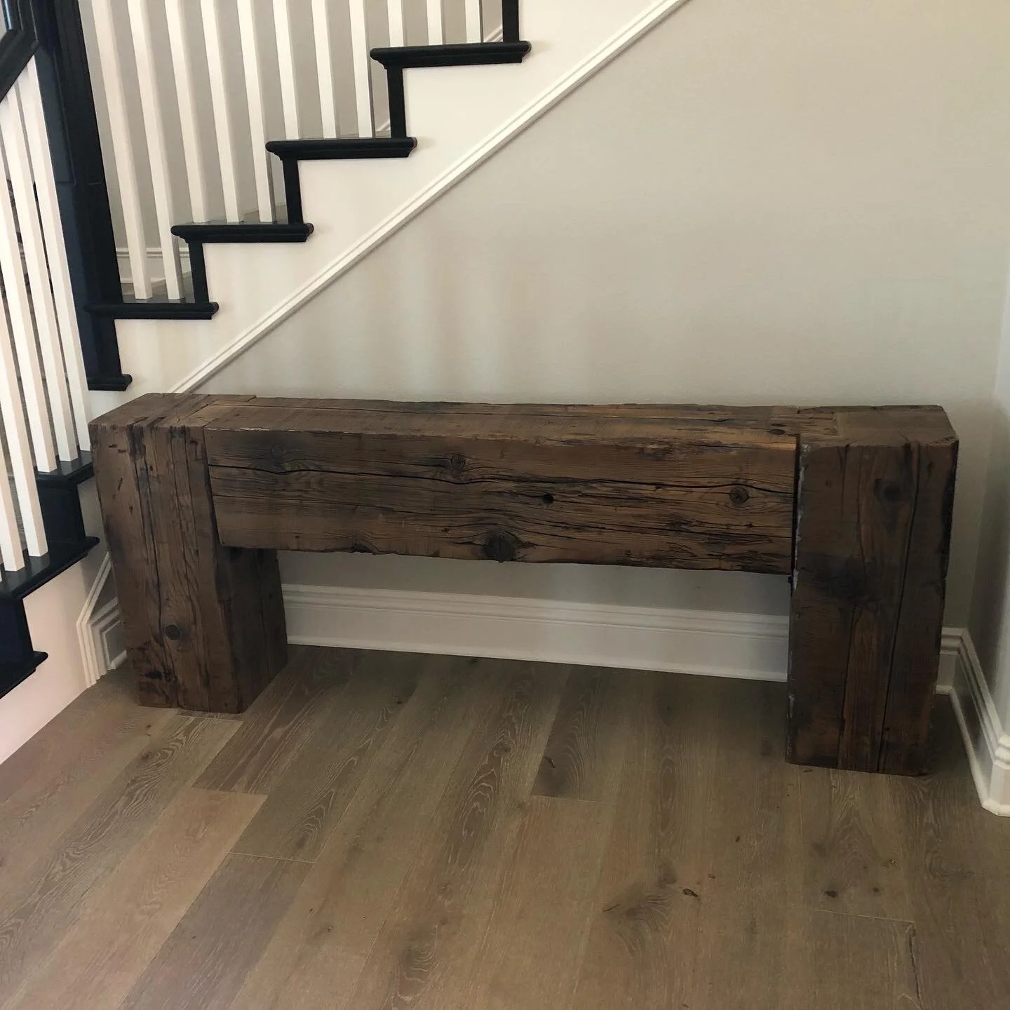 Mayer's Woodshop - industrial beam table, carpentry design