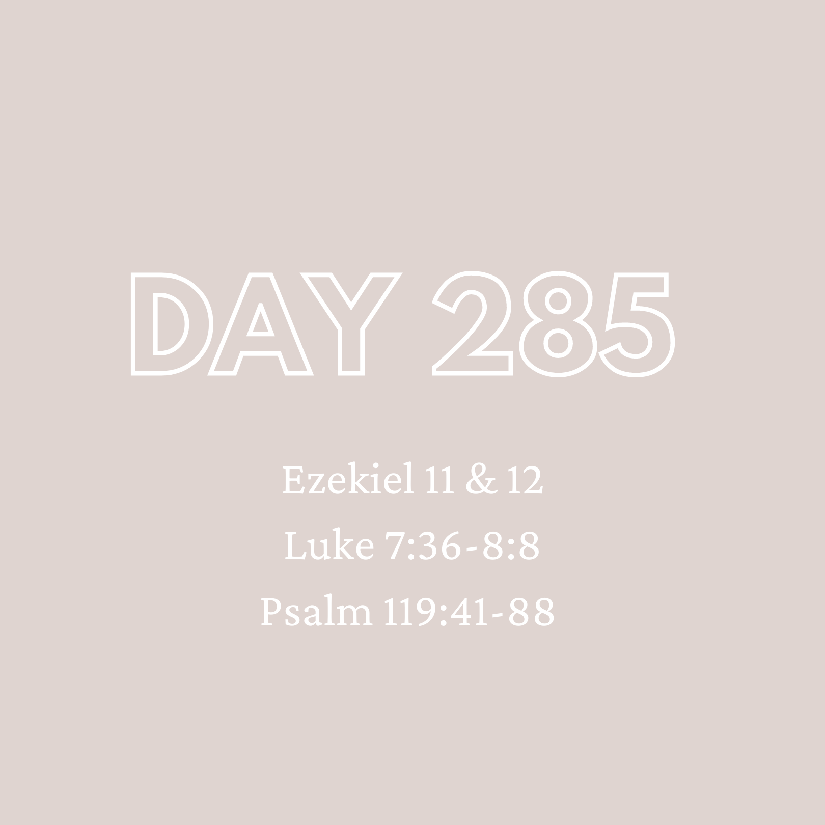 Daily Devotion - Day 285