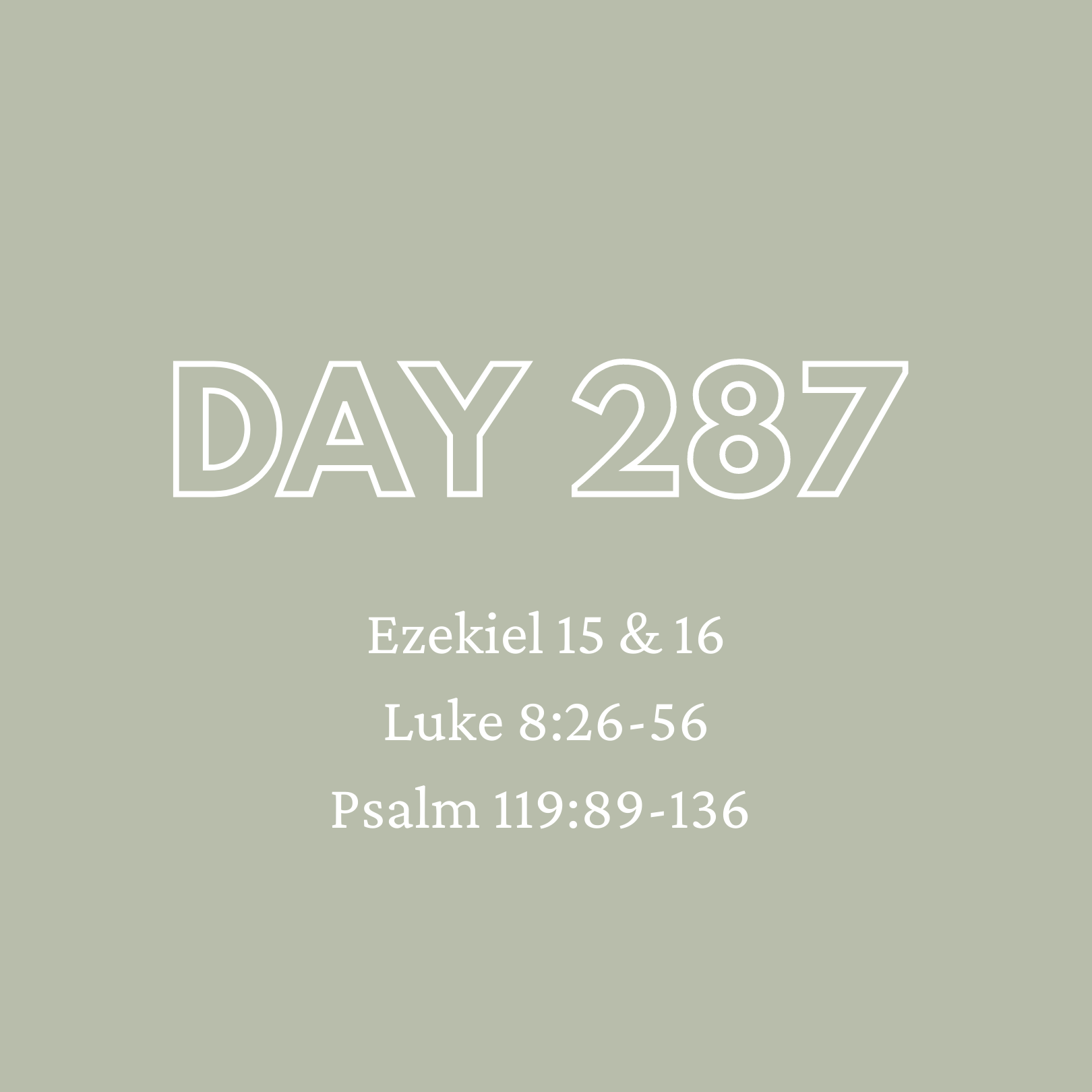 Daily Devotion - Day 287