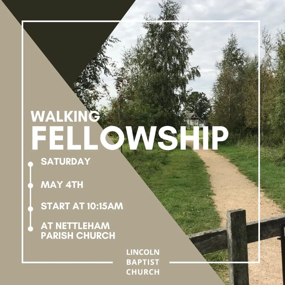Please join us next Saturday for May's fellowship walk when we will walk from Nettleham Parish Church beside the Beck at 10.15 am for a 10.30 am start. &nbsp;The walk is along paths, tarmac roads and the edges of fields. &nbsp;We will be crossing the