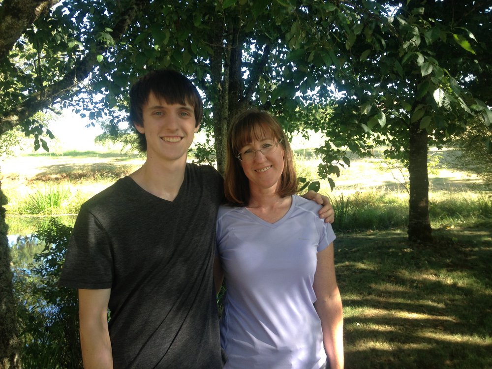 Marty and Mom on the farm 2014.JPG