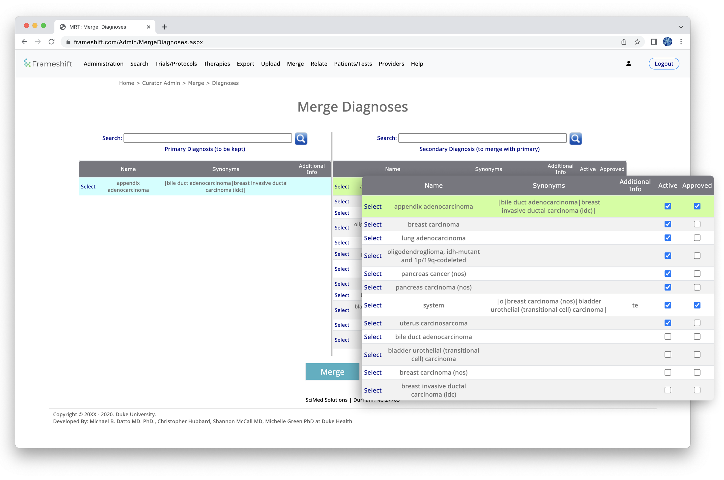 Frameshift Molecular Tumor Profile System