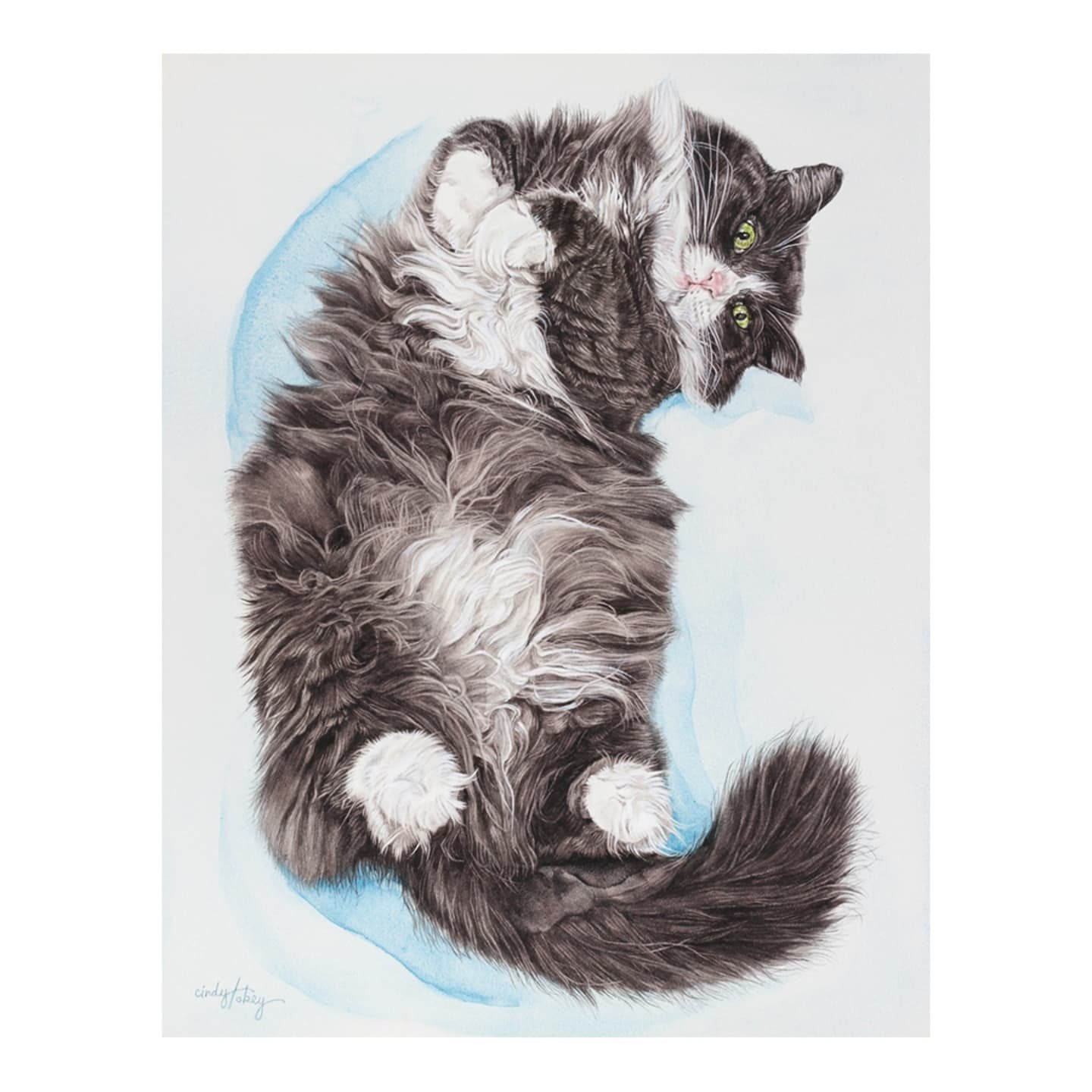 &quot;Ziva&quot;
11x14 inches
Watercolor on Aquabord: @ampersand_art
Watercolors: @danielsmithartistsmaterials
Commission 

#cindytobey #westmichiganartist #catpainting #petportrait #createwithblick #aligatorwatercolorcommunity @aligator_watercolor_c