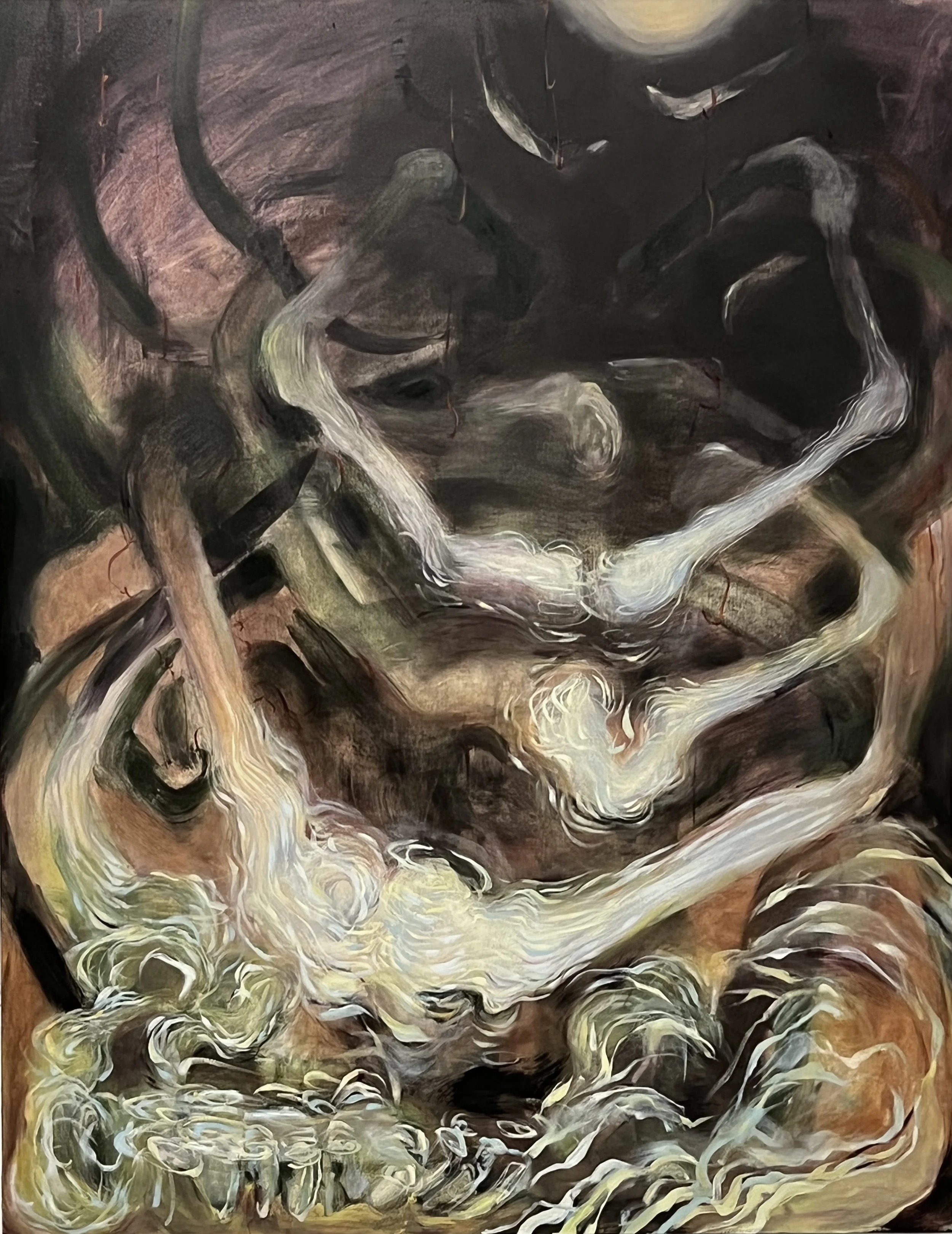 Singing, 2022, oil on canvas, 40" x 50" 
