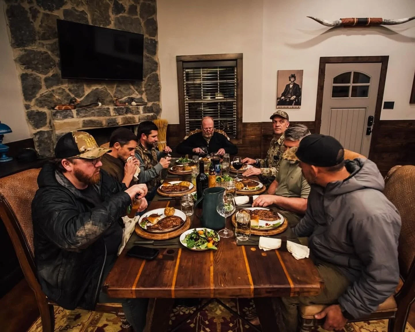 Some of the best moments at hunt camp often come when we sit down and eat together at the end of the day.

#dinner #skyfallreserve