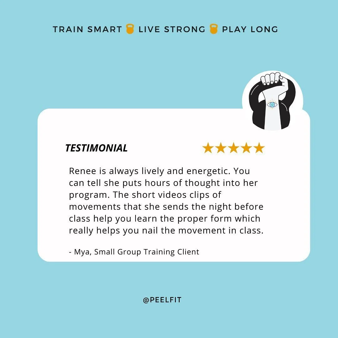 See what Team PeelFit clients have to say about Kettlebell Small Group Training! 
...
...
Interested in joining? 
...
...
Start off the month strong with the new first timers 3 Pack for $45 session pack!!! This will allow you to get a real Peel of things!! Link in bio to register.  Go into class packages to find this offer!  Dm me if you have any questions!  Every session includes access to the program, videos to prep, as well as a recorded On Demand version of each session to go back and review if you wanted to run through a program again! 
...
...
And remember Team....all referrals give you a free session as well so share with your friends!!!
&mdash;&mdash;&mdash;&mdash;&mdash;&mdash;&mdash;&mdash;&mdash;&mdash;&mdash;&mdash;&mdash;&mdash;&mdash;&mdash;&mdash;&mdash;&mdash;#peelfitsmallgroiptraining #kettlebells #peelfittestimonial #kettlebelltraining #kettlebellskills #kettlebellcoach #virtualtraining