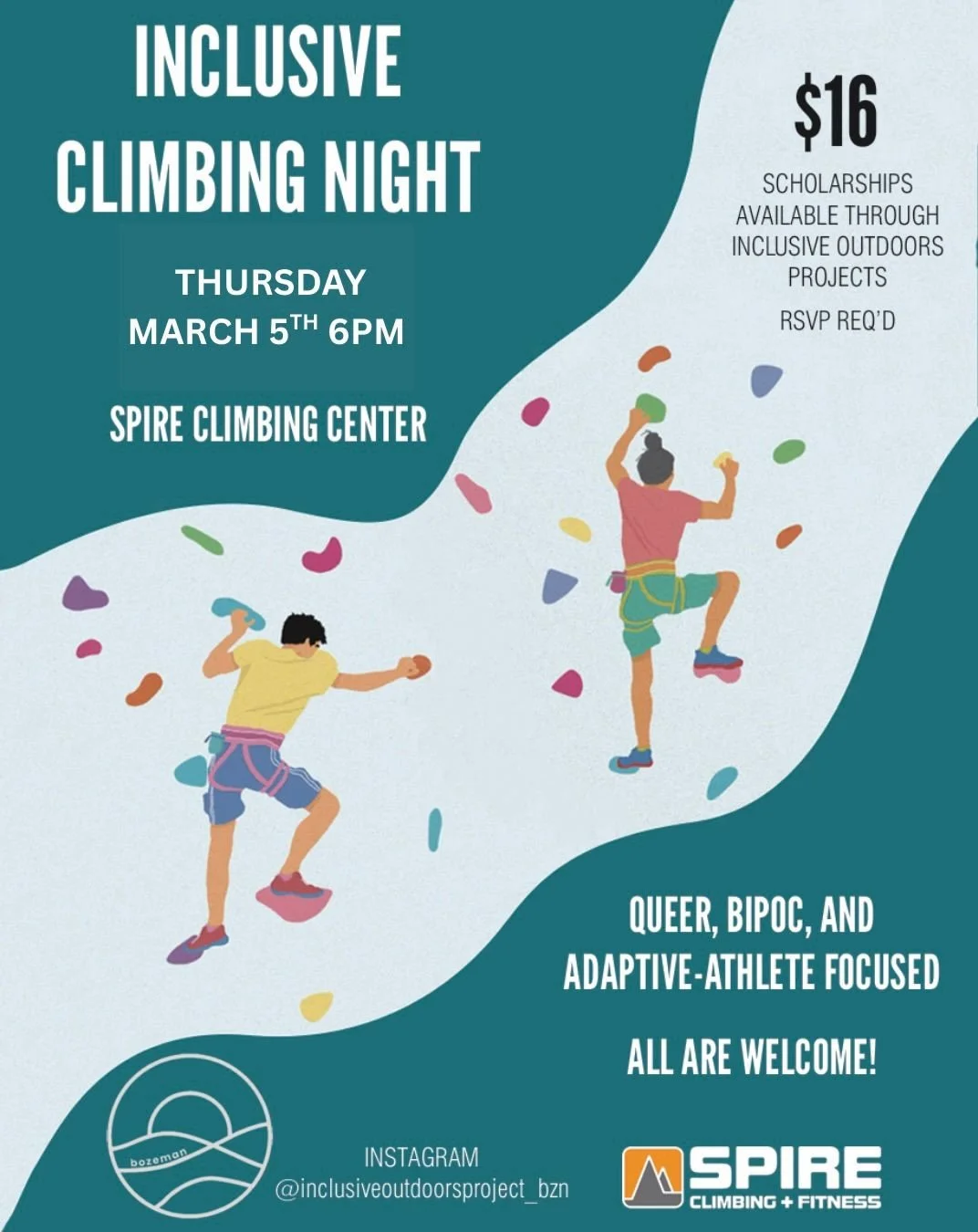 Inclusive Climbing Night at Spire