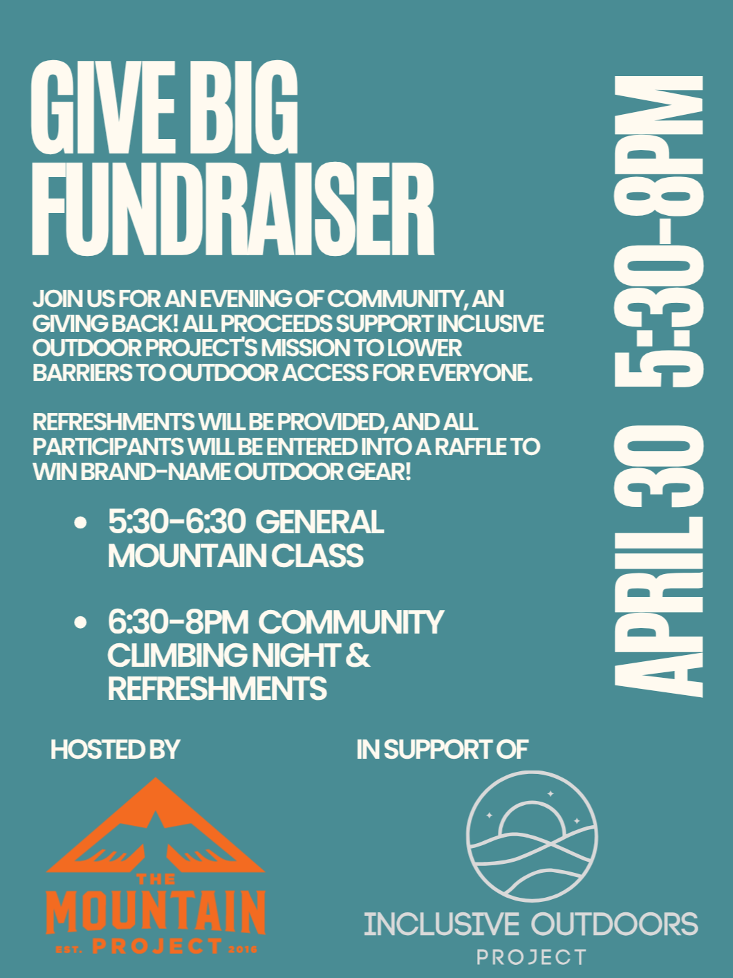 Inclusive Outdoors: Give Big Event!