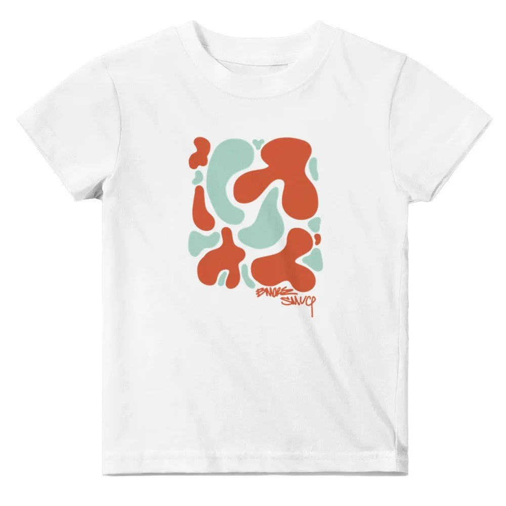 Baby - Blob T-Shirt - Coral/Blue