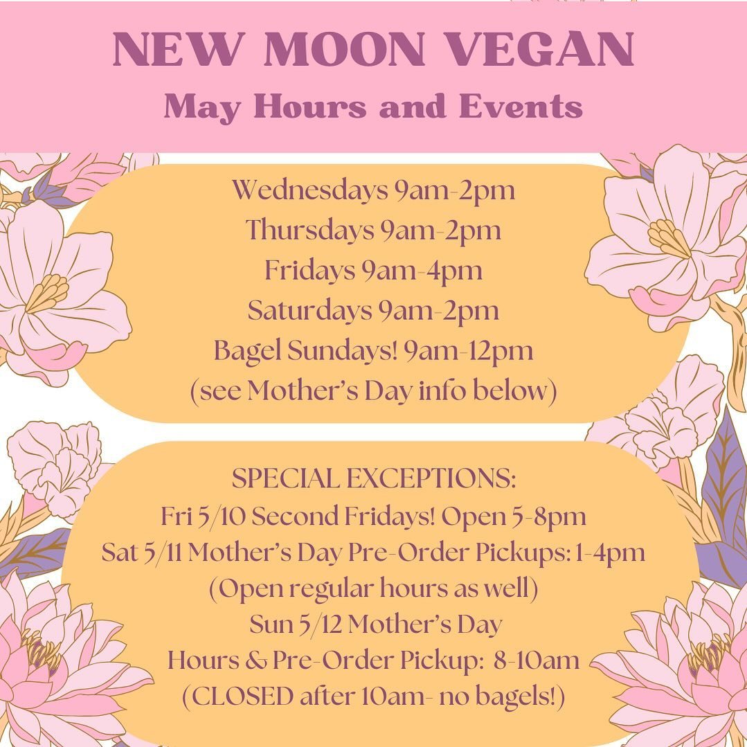 Good news! We have expanded hours for the month of May. My hope is to further expand the hours for summer, so please stay tuned and I will be sure to keep you posted. 

We mostly determine our hours based on when our customers come in. We truly love 
