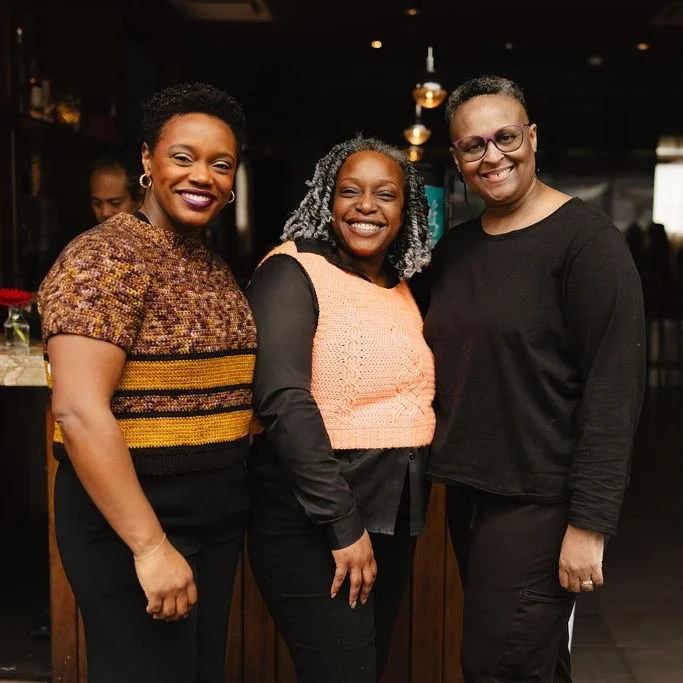 These three cheesy toast smiles are brought to you by Stitch Up Chicago joy. Moments like this keep me going. Knowing I get to laugh with my girls again in March keeps me going. I'm really hoping I can convince Natalie &amp; Meesh to recreate this ph