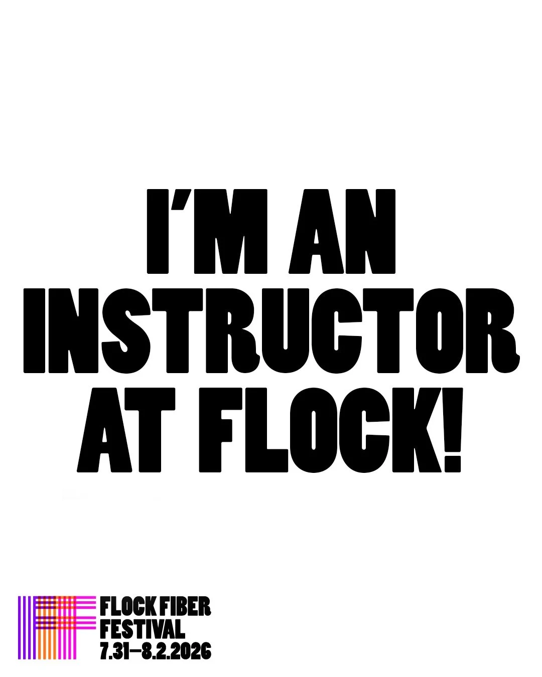 I&rsquo;m teaching at Flock Fiber Festival this year!

And not just one class. THREE.

This year I&rsquo;ll be teaching:

Texture that Pops: Advanced Crochet Textures
We&rsquo;re getting into the good stuff: post stitches, bobbles, shells, puffs, and