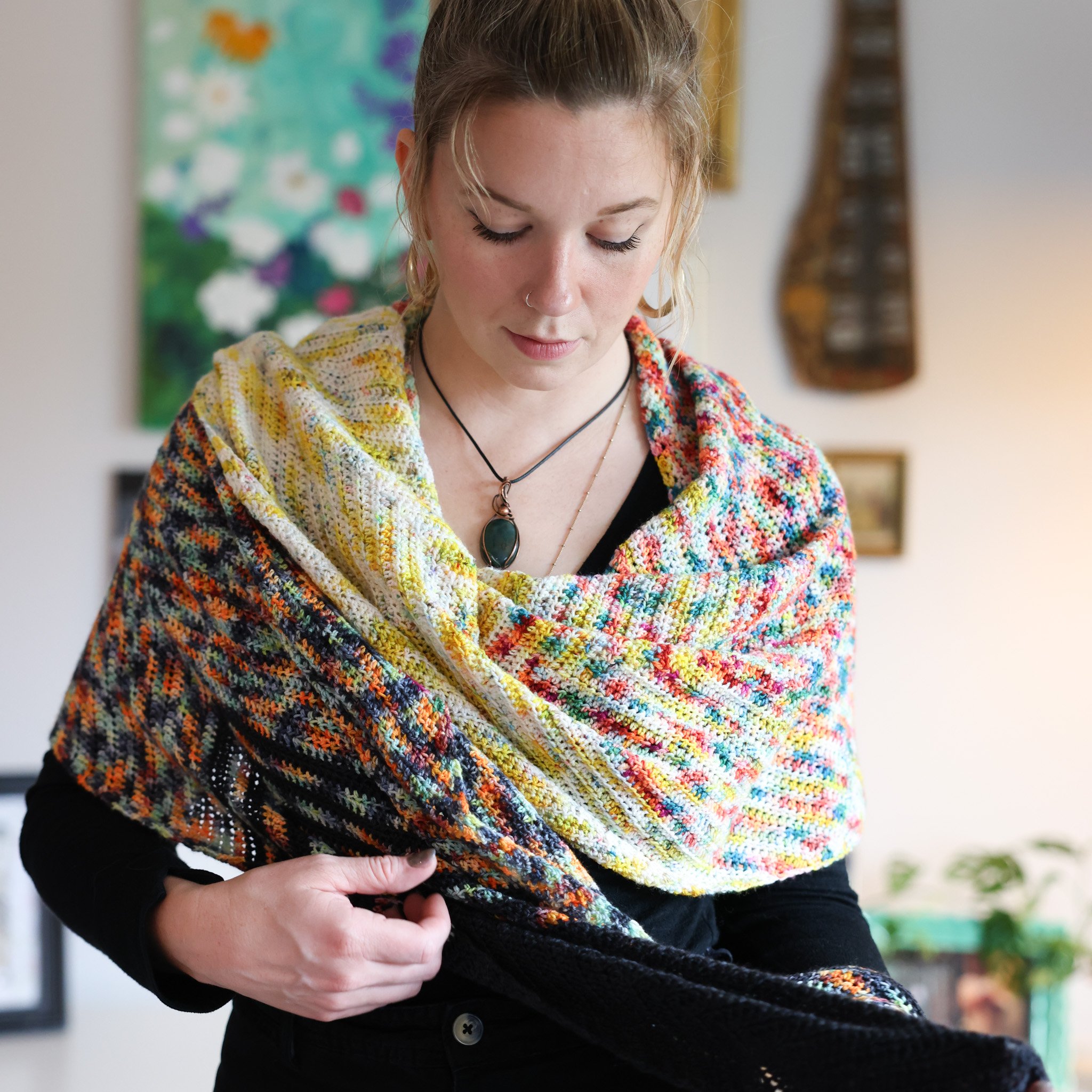 Dustwoven Shawl Crochet Pattern