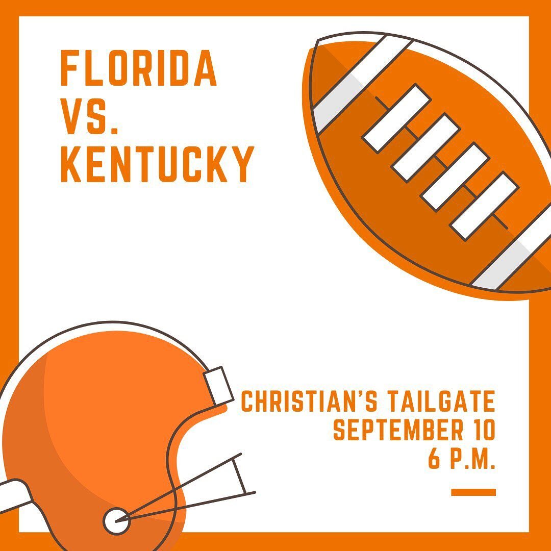 We&rsquo;re all orange this week as the Gators gear up to take on Kentucky on Saturday! Join us Saturday, September 10 at 6 p.m. at @christians_tailgate in the Heights to cheer on the Gators! 🐊