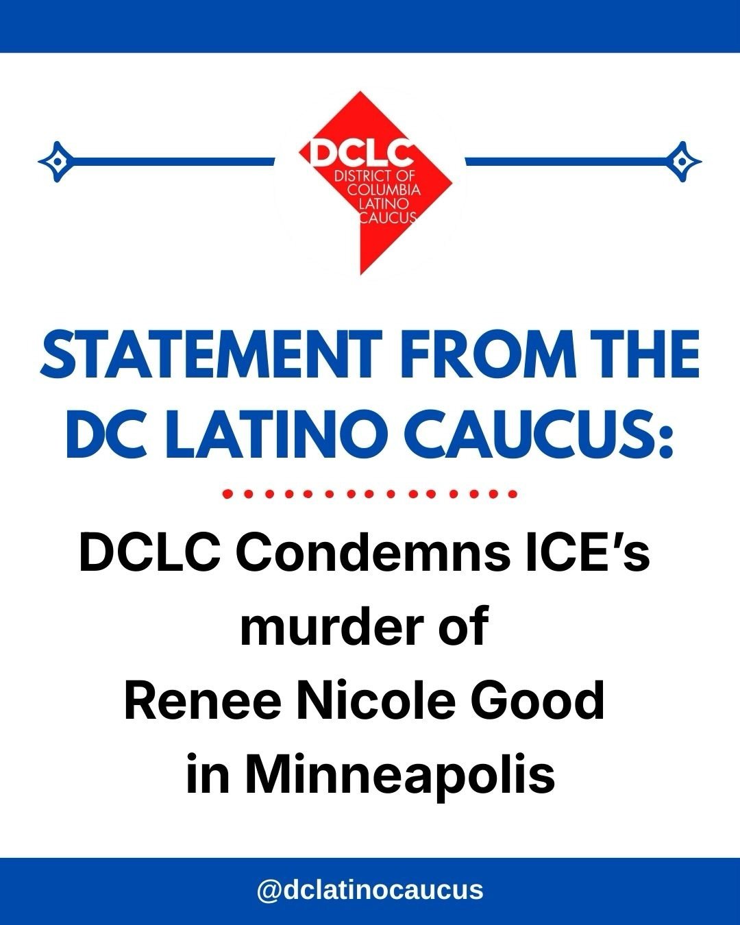 Statement from DCLC on the murder of Renee Nicole Good by ICE agents in Minneapolis. This horrific incident in Minneapolis compels DCLC to hold local DC elected officials accountable. We are demanding a meeting with @cmbrookepinto and @mayor_bowser t