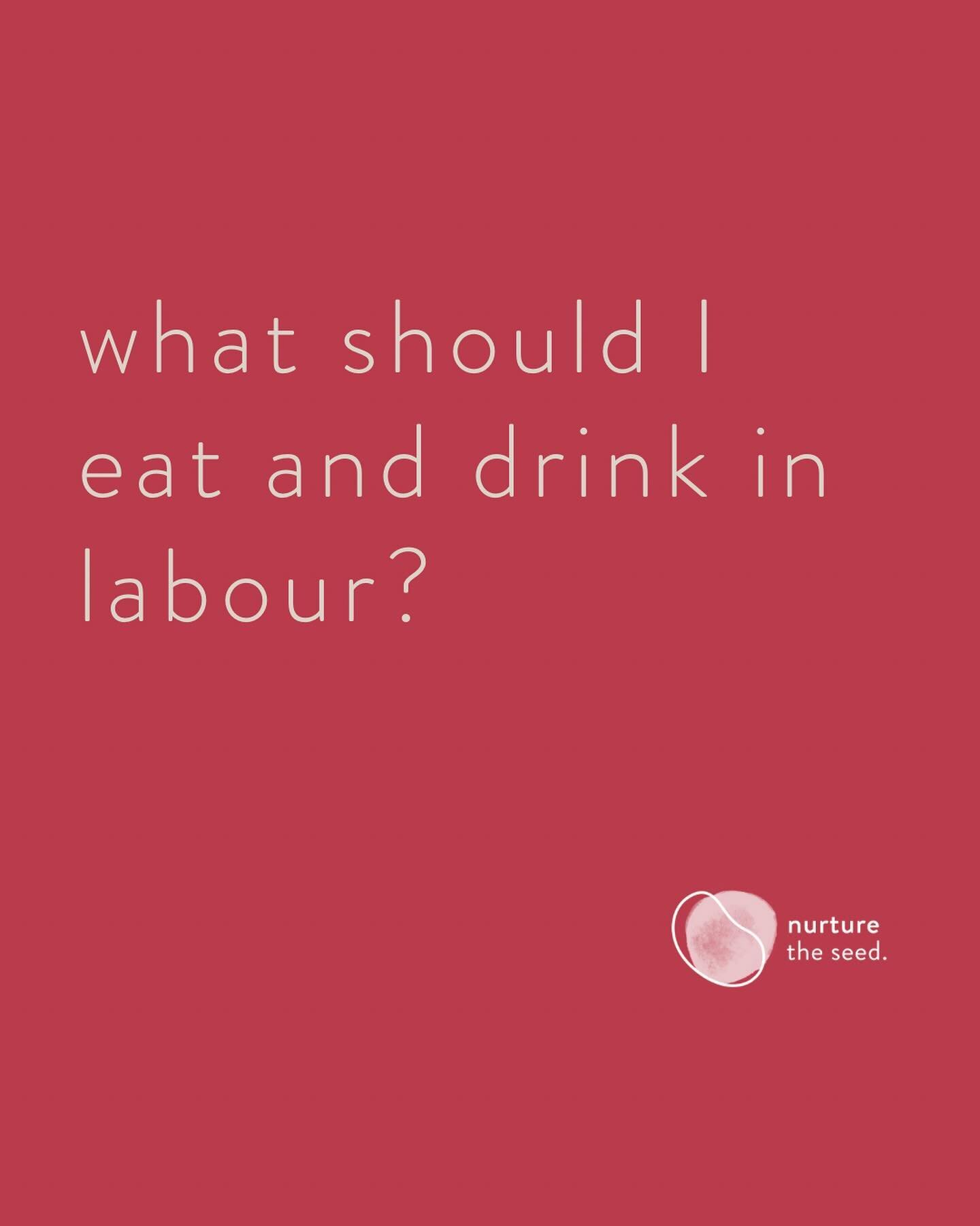 Labour is like a marathon, you are quite literally expending energy over a long period of time. Therefore, hydration and carbohydrates are important. So what exactly should you eat and drink to fuel your labour?

Generally speaking, most women are ab