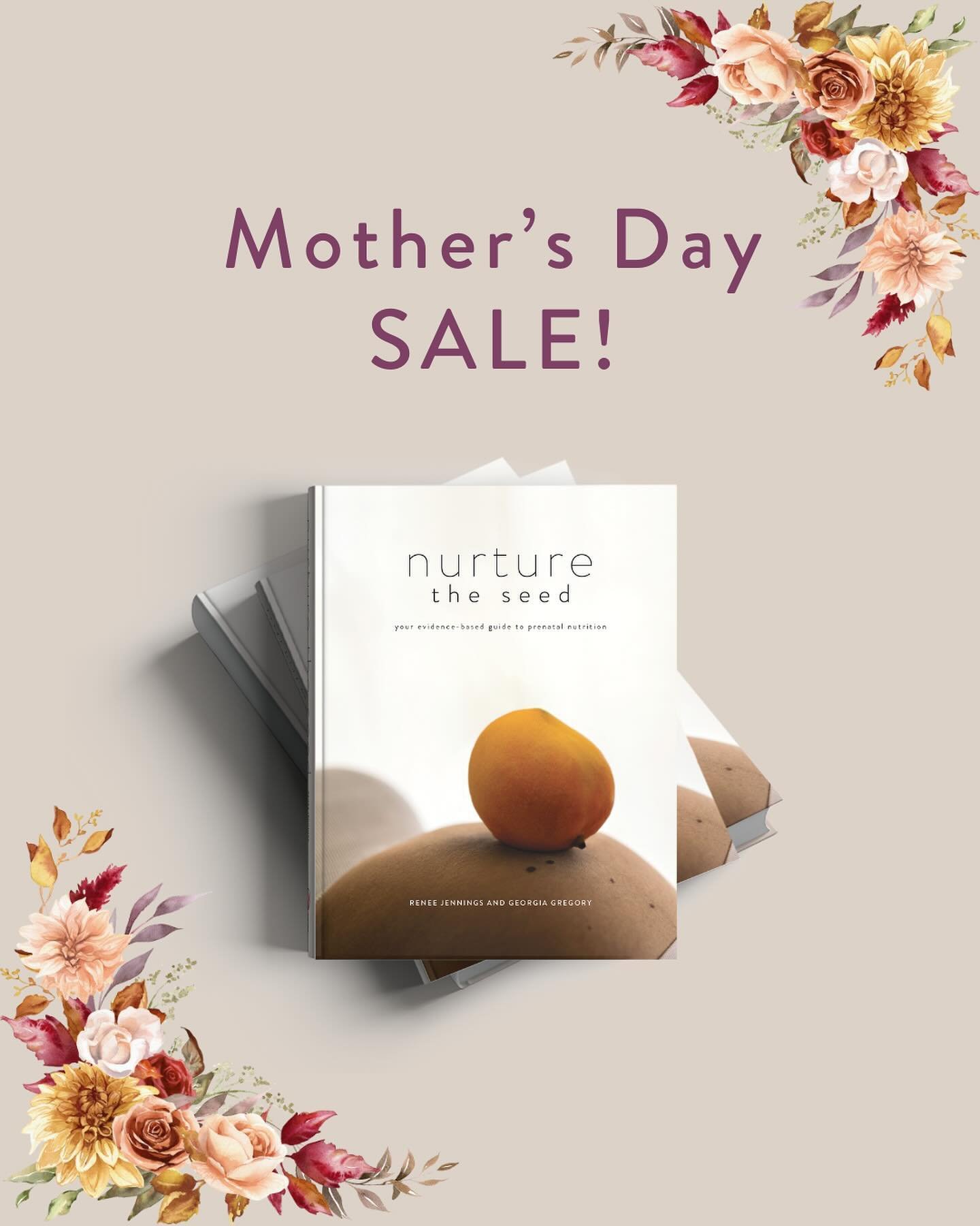 Mother&rsquo;s Day sale - 48 hours only!
To thank you for being part of my community, I want to treat you all this Mother&rsquo;s Day by giving you 10% off my book, Nurture the Seed.

Nurture the Seed is the ultimate nutrition guide for expecting mum