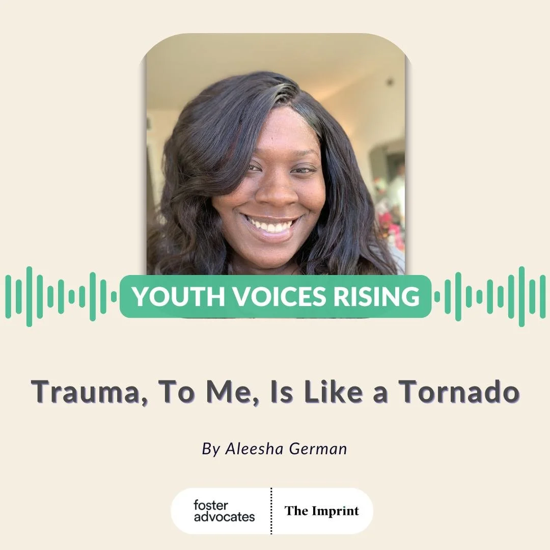 Minnesota Foster leader Aleesha writes in @youthvoicesrising about the importance of understanding how trauma shows up for Fosters.

&quot;After aging out, my mission was to teach people about trauma, what it does to a person, and why people's judeme