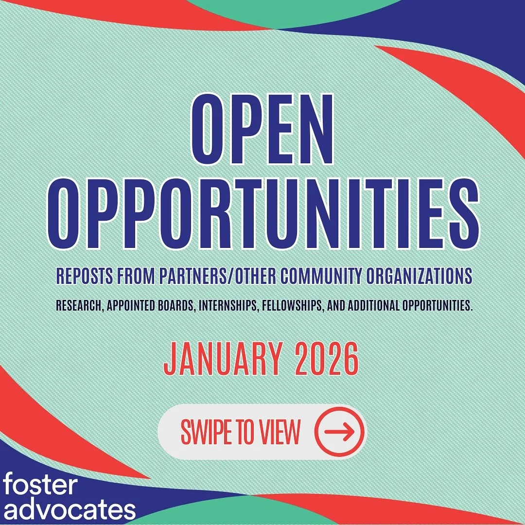 📢&nbsp;January Open Opportunities! Paid internships, fellowships, board positions, research roles &amp; scholarships across nonprofits, government &amp; federal offices. We encourage our network of Fosters to explore 15+ roles with deadlines through
