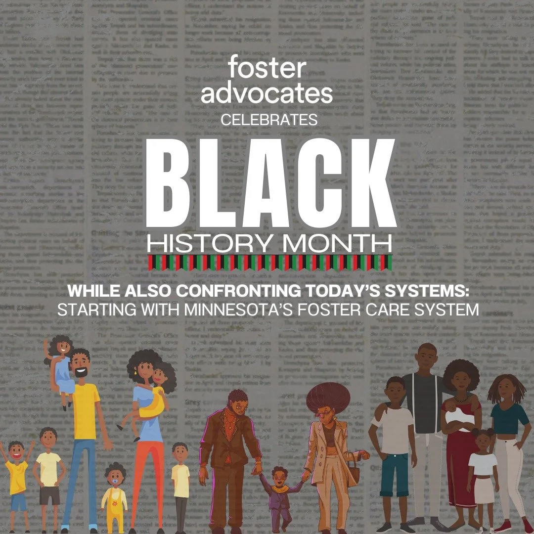 Black History Month 🖤❤️💚 is a time to celebrate and reflect on the past, and it&rsquo;s also an opportunity to confront the systems that harm Black families today. Black Fosters in Minnesota are overrepresented in foster care and too often placed i
