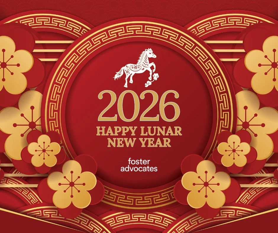 Happy Lunar New Year! 🧧✨ Honoring the Year of the Horse and all who celebrate, we&rsquo;re wishing our Foster Advocates community positive energy, freedom, and forward momentum toward a world where everyone is safe, seen, and supported. 
#FosterAdvo