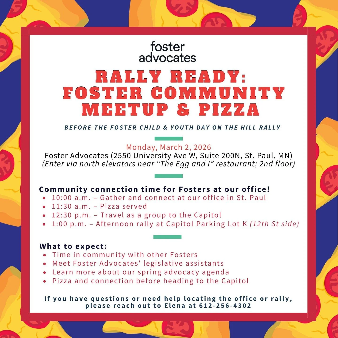 Foster Advocates WILL NOT be in attendance for the morning sessions of FCYDH on Monday, March 2 and we&rsquo;re not able to register any additional Fosters. We know this may be frustrating, and the event organizers are limited by space, as a result, 