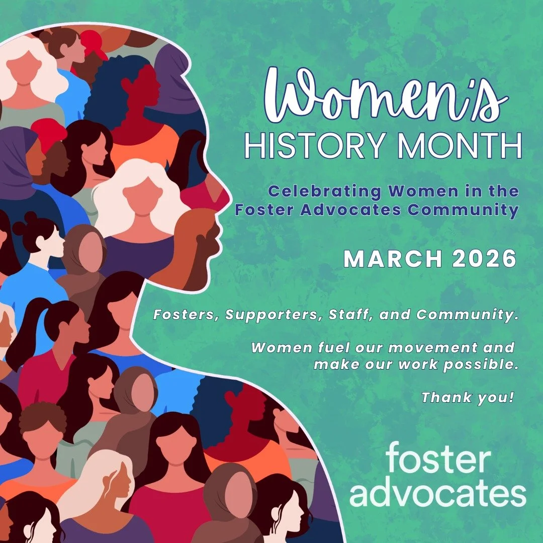 Happy International Women&rsquo;s Day! 💙

Today, we&rsquo;re celebrating the incredible women in the Foster Advocates community; those with lived experience in foster care, staff, board, supporters, and community. 

From transforming their stories i