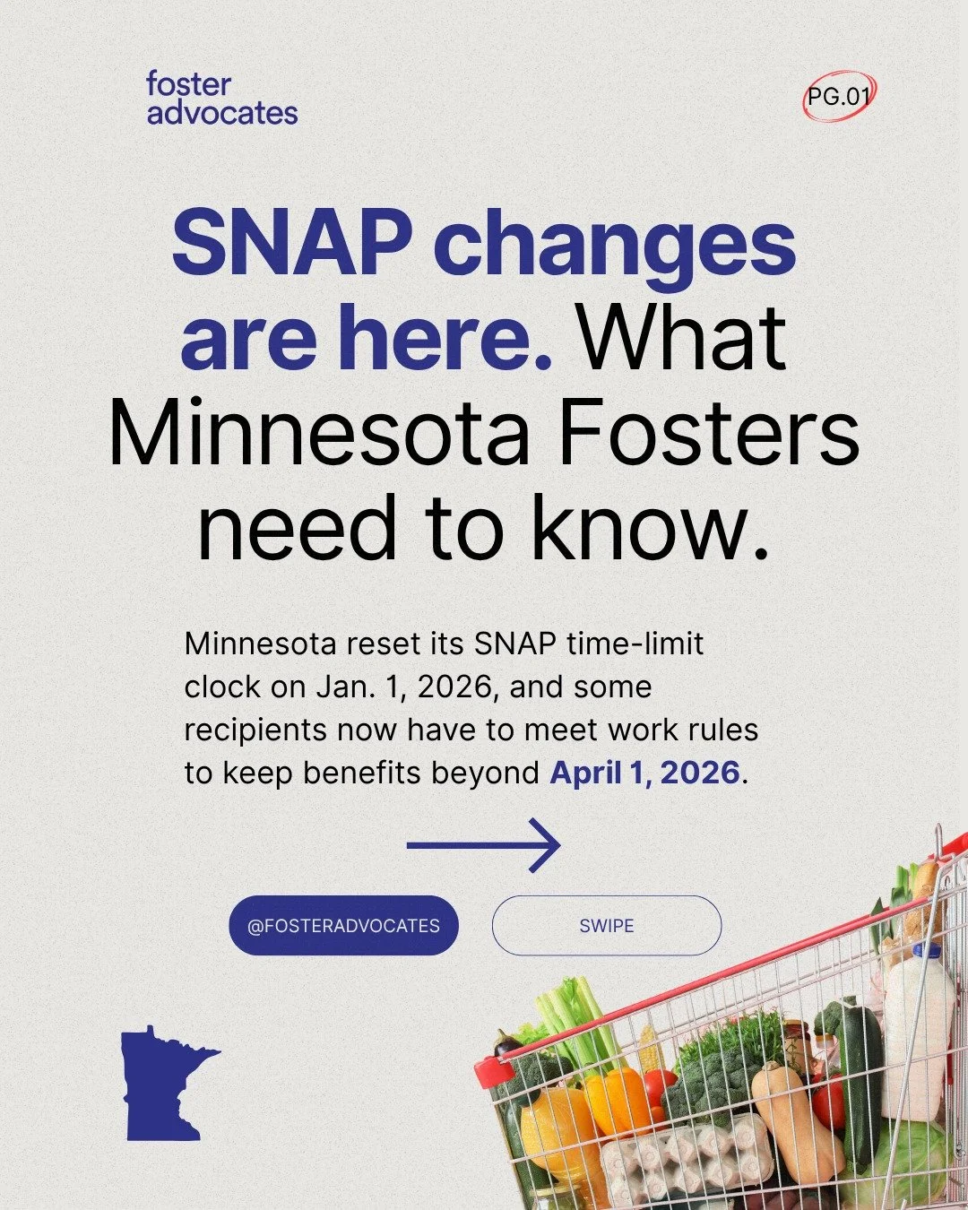 Minnesota SNAP Changes going into effect April 1, 2026. Minnesota changed SNAP work rules on Nov. 1, 2025, and one of the protections removed was the exemption for young people up to age 24 who were in foster care on their 18th birthday. That means s