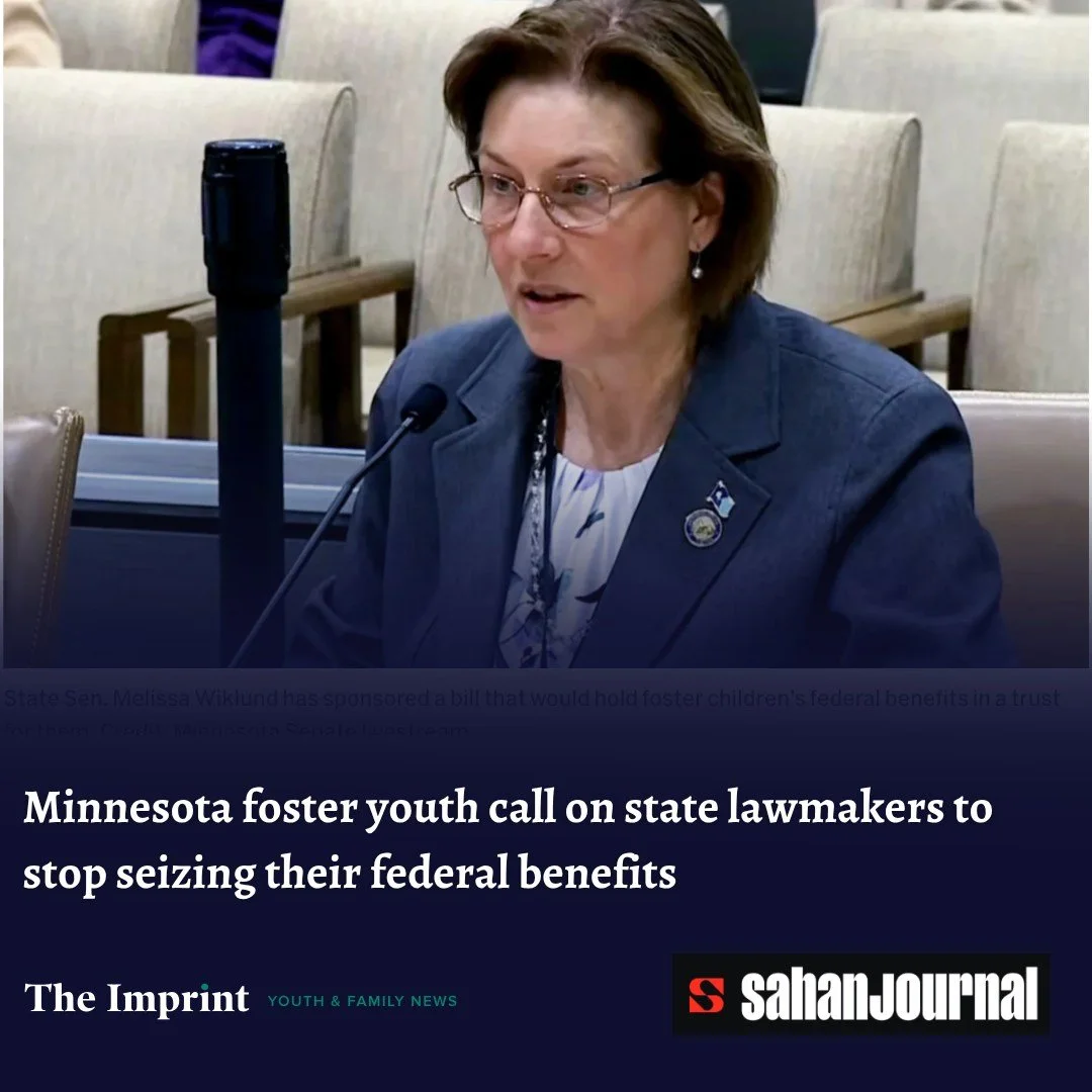 Fosters have been saying for years: Minnesota counties have been taking federal benefits meant for Fosters. Now, Minnesota has the chance to do things differently.

SF 4635 is our bill to protect survivor benefits so these funds can support young peo