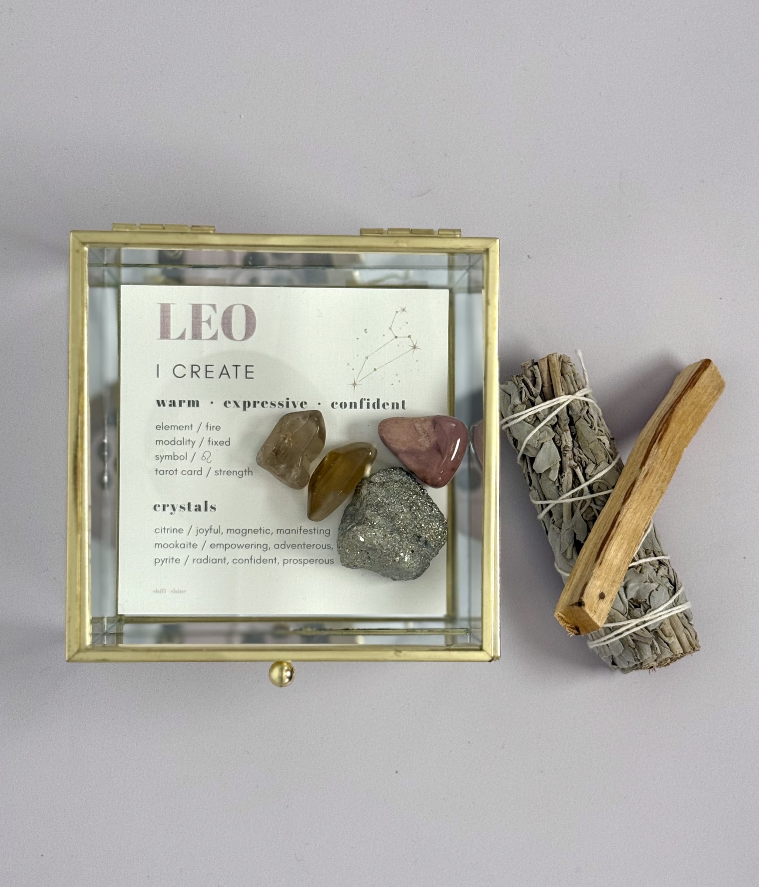 Leo Keepsake Zodiac Crystal Kit