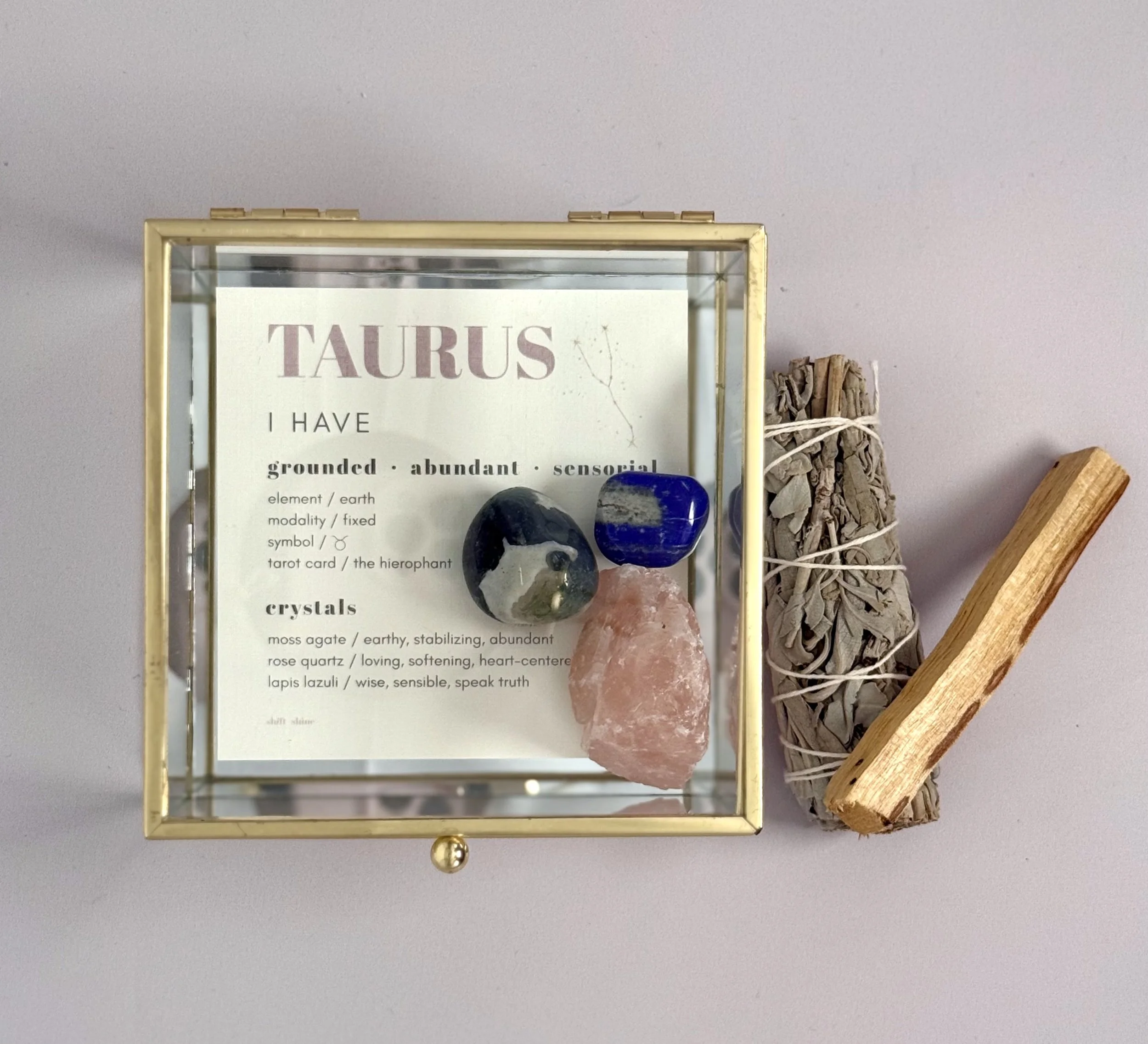 Taurus Keepsake Zodiac Crystal Kit