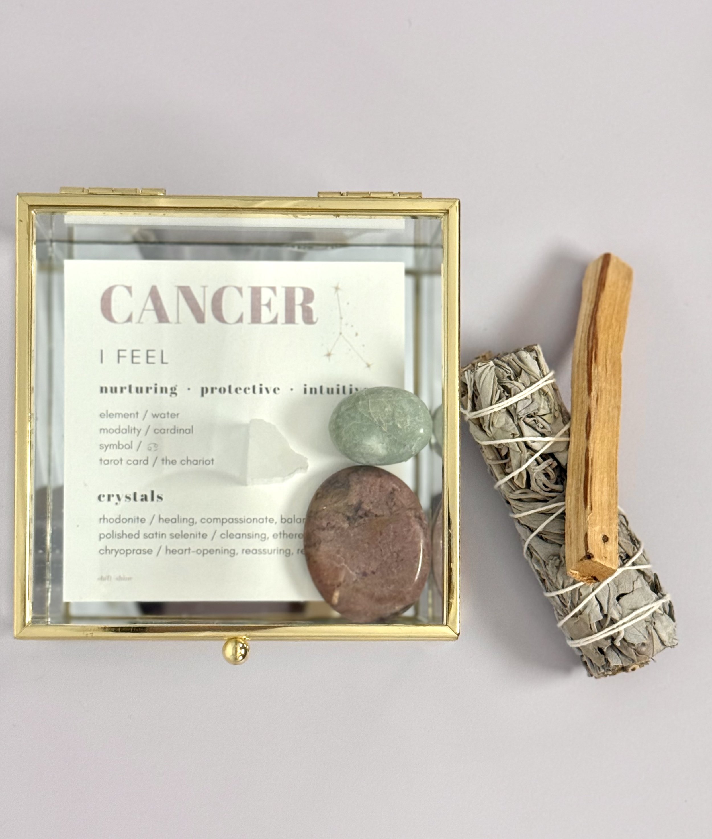 Cancer Keepsake Zodiac Crystal Kit