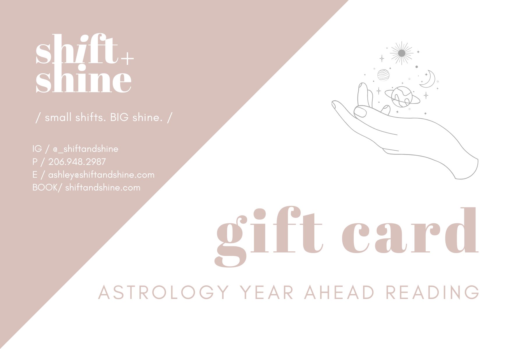 Astrology 'Year Ahead' Reading Gift Card