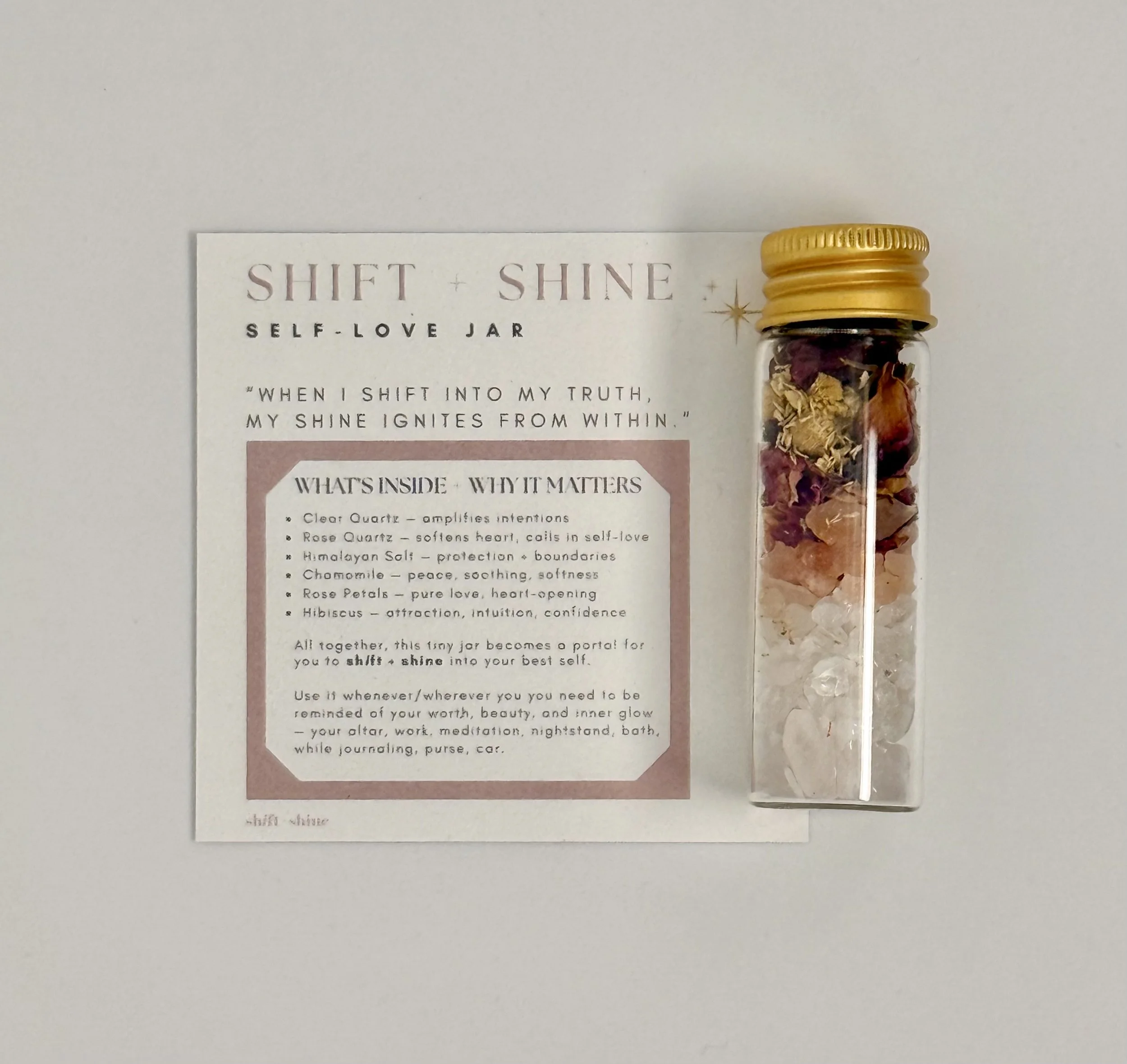 Shift + Shine Self-Love Jar