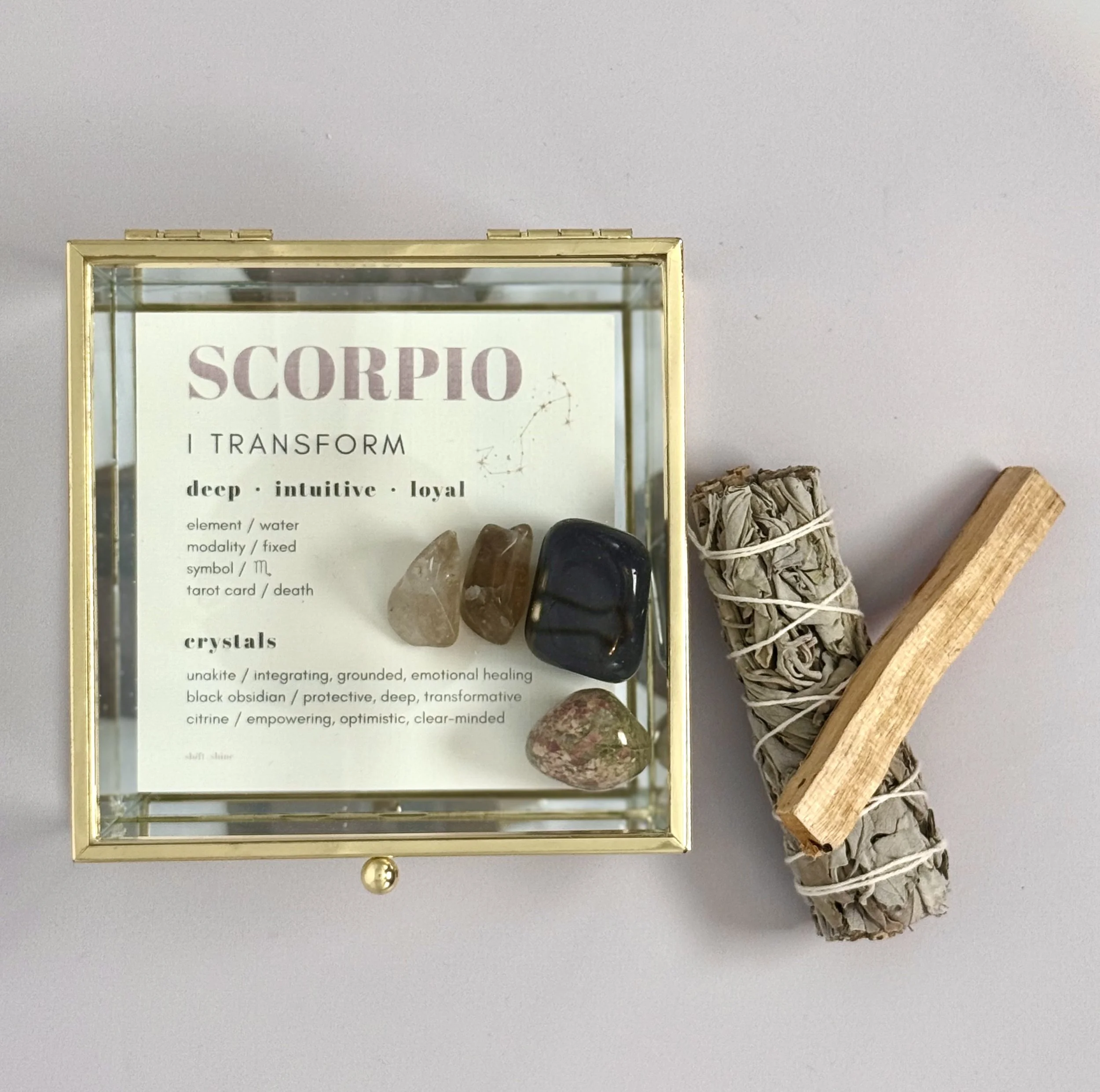 Scorpio Keepsake Zodiac Crystal Kit