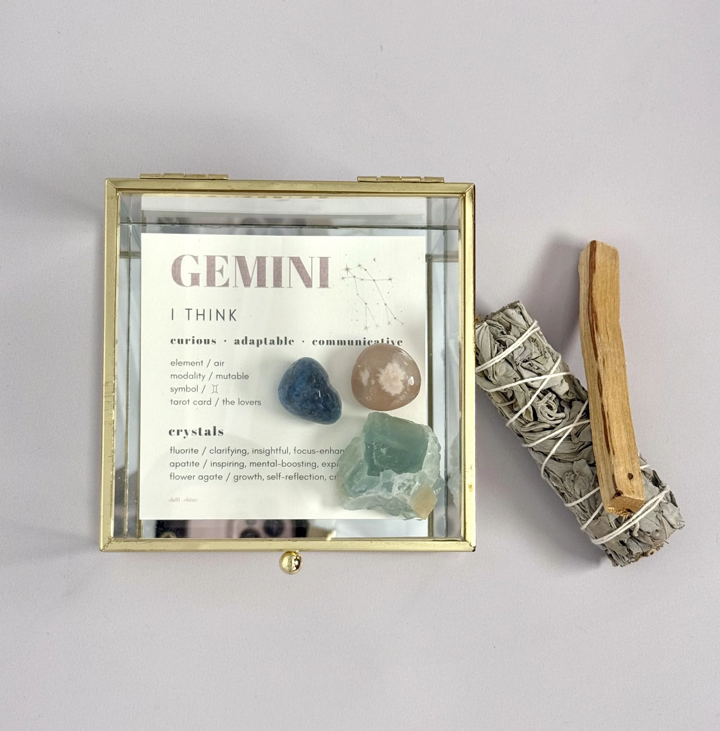 Gemini Keepsake Zodiac Crystal Kit