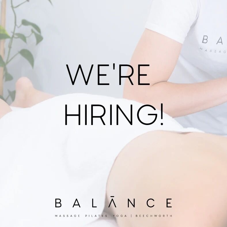 ✨ We are growing as a business and are looking for passionate people to join our team ✨

Are you a Remedial massage therapist? Reformer Pilates Instructor? Or a Myotherapist? If yes, we would love to hear from you!

We can offer you a beautiful space