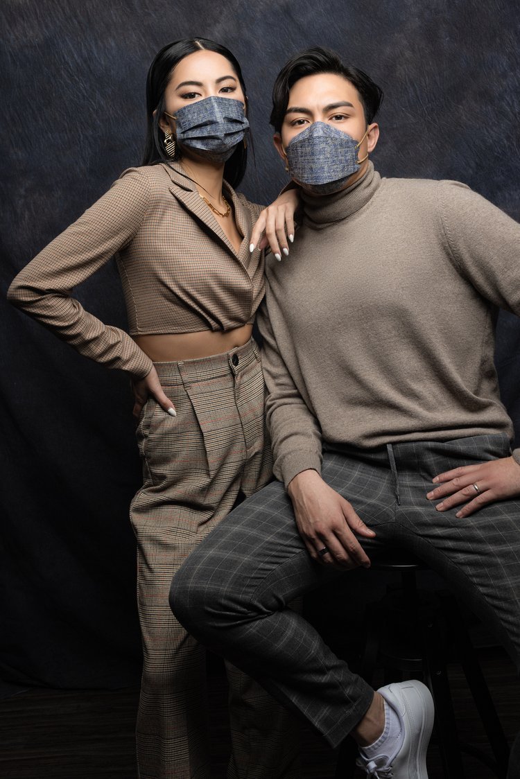 asican couple winter fashion photography studio hong kong face mask moody.jpg