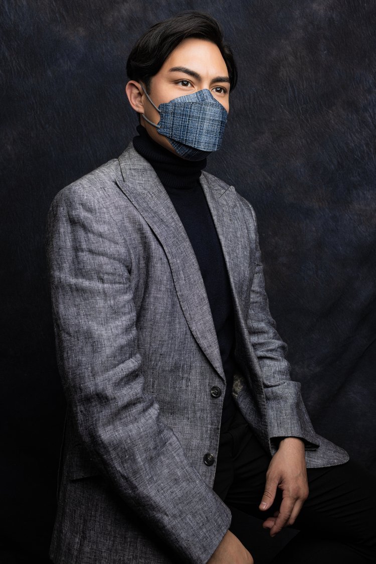 elegant mens fashion grey jacket face mask hong kong creative agency.jpg