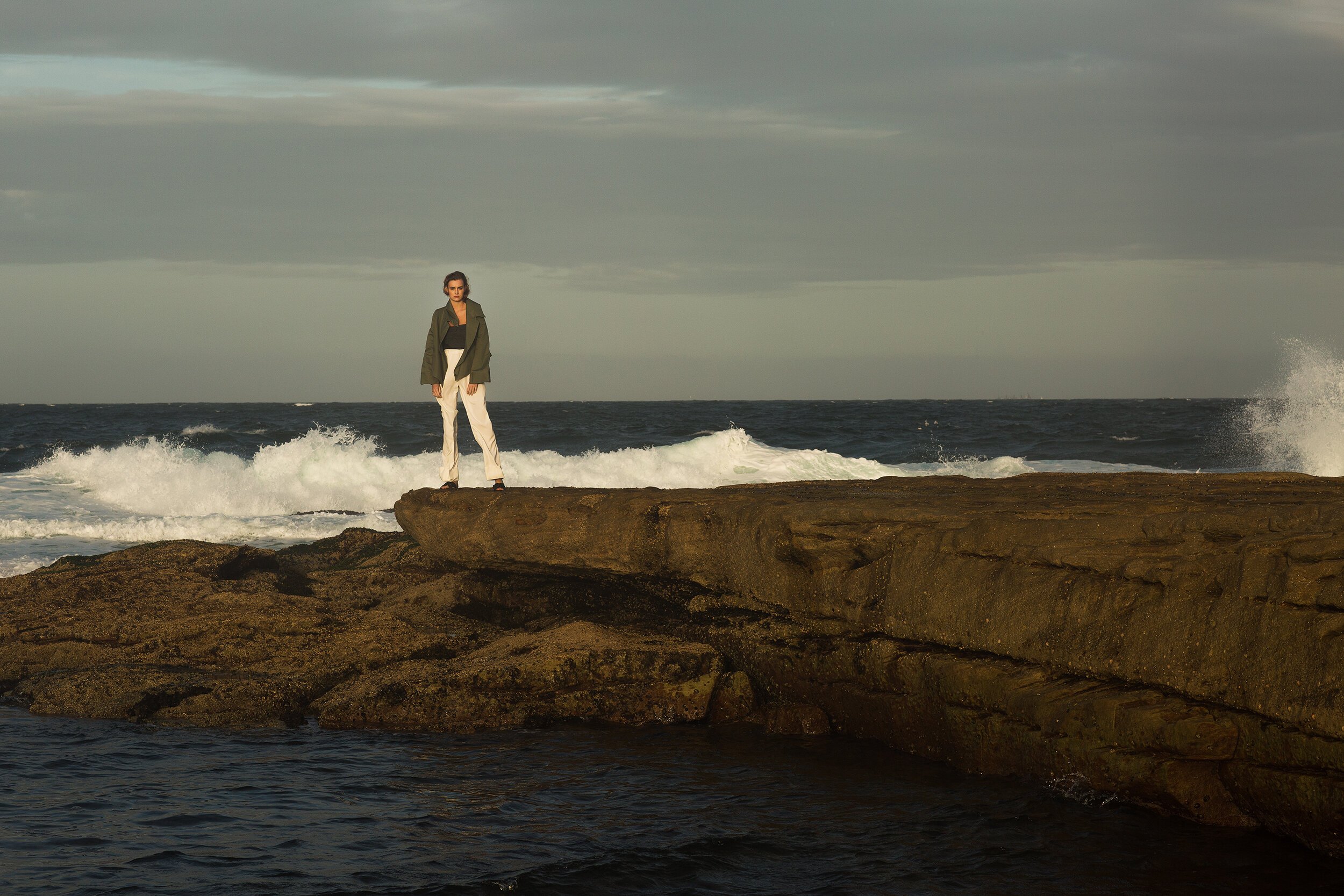 sydney cinematic fashion harbour rocks classic womenswear beauty model cliffs mediam rare creative agency.jpg