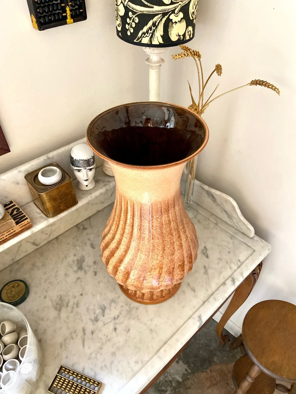 Vase en céramique, marron H.20 x D.8 cm | Leroy Merlin