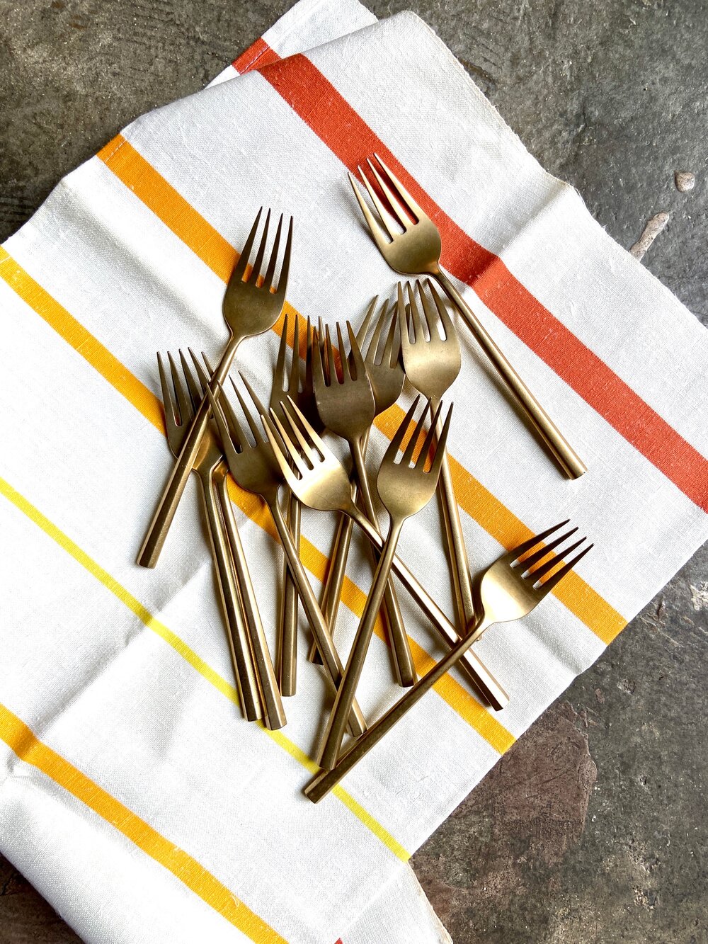 12 fourchettes en bronze doré — AXS Design