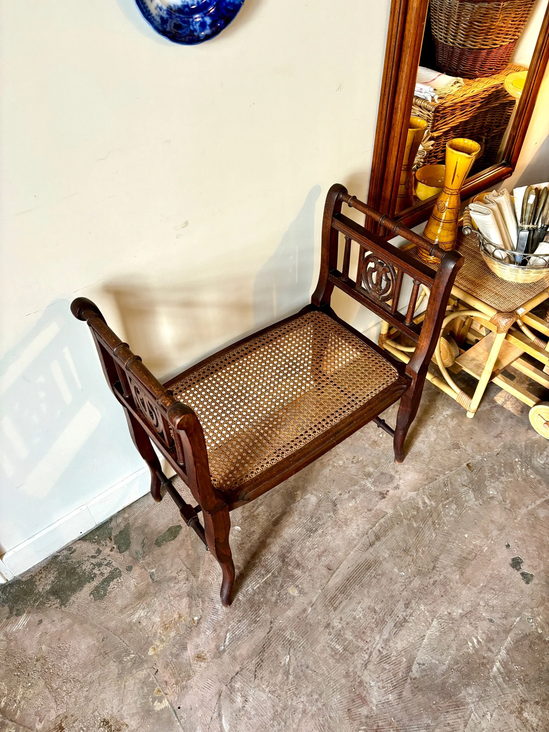 banc-bois-cannage-assise-vintage-axs-design-paris-france