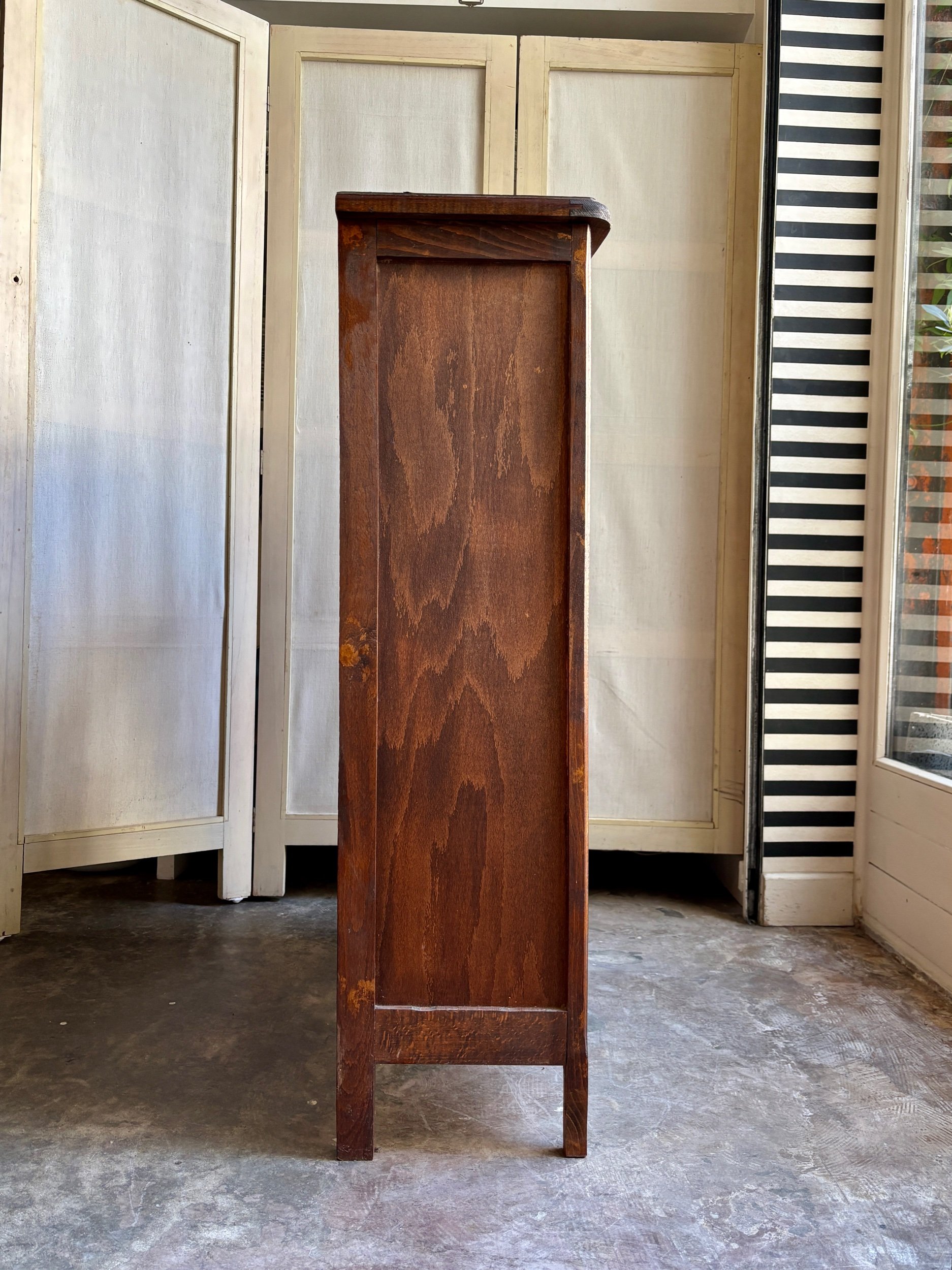 bibliothqeue-bibus-bois-fonce-rangement-meuble-vintage-axs-design-paris-france