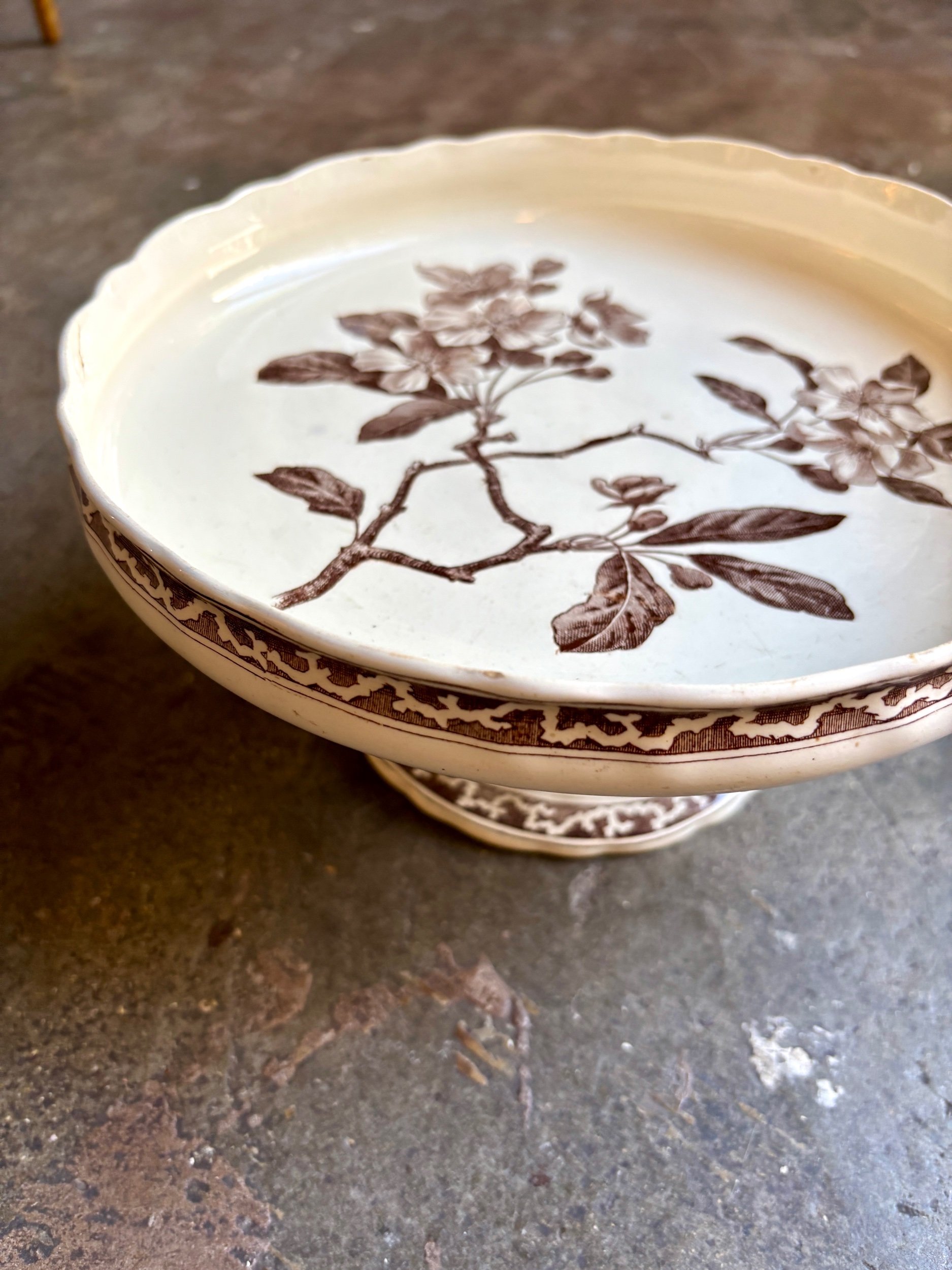 petit-compotier-creil-montereau-terre-de-fer-marron-beige-vaisselle-vintage-axs-design-paris-france