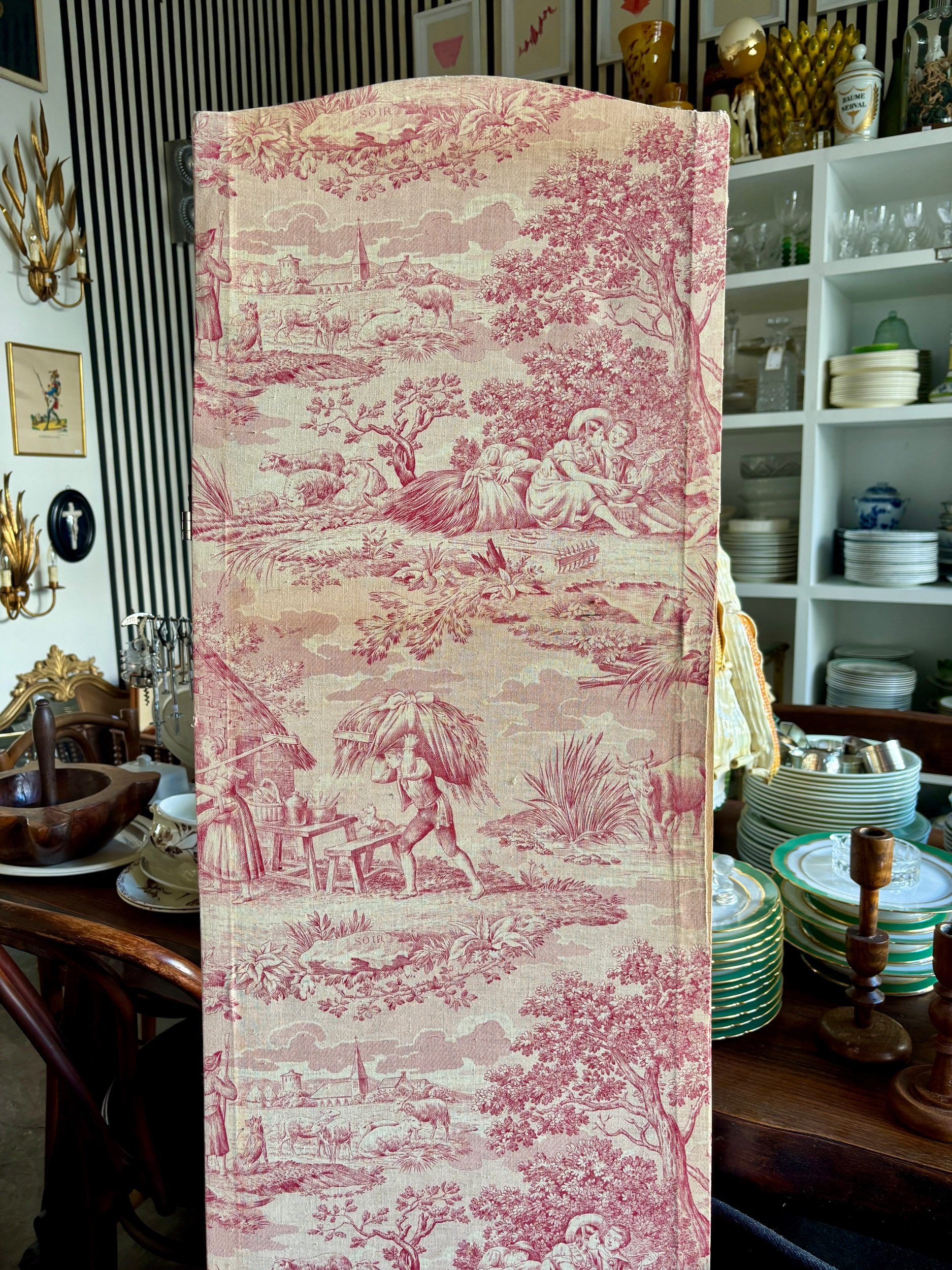 paravent-coton-toile-jouy-rose-decoration-meuble-vintage-axs-design-paris-france
