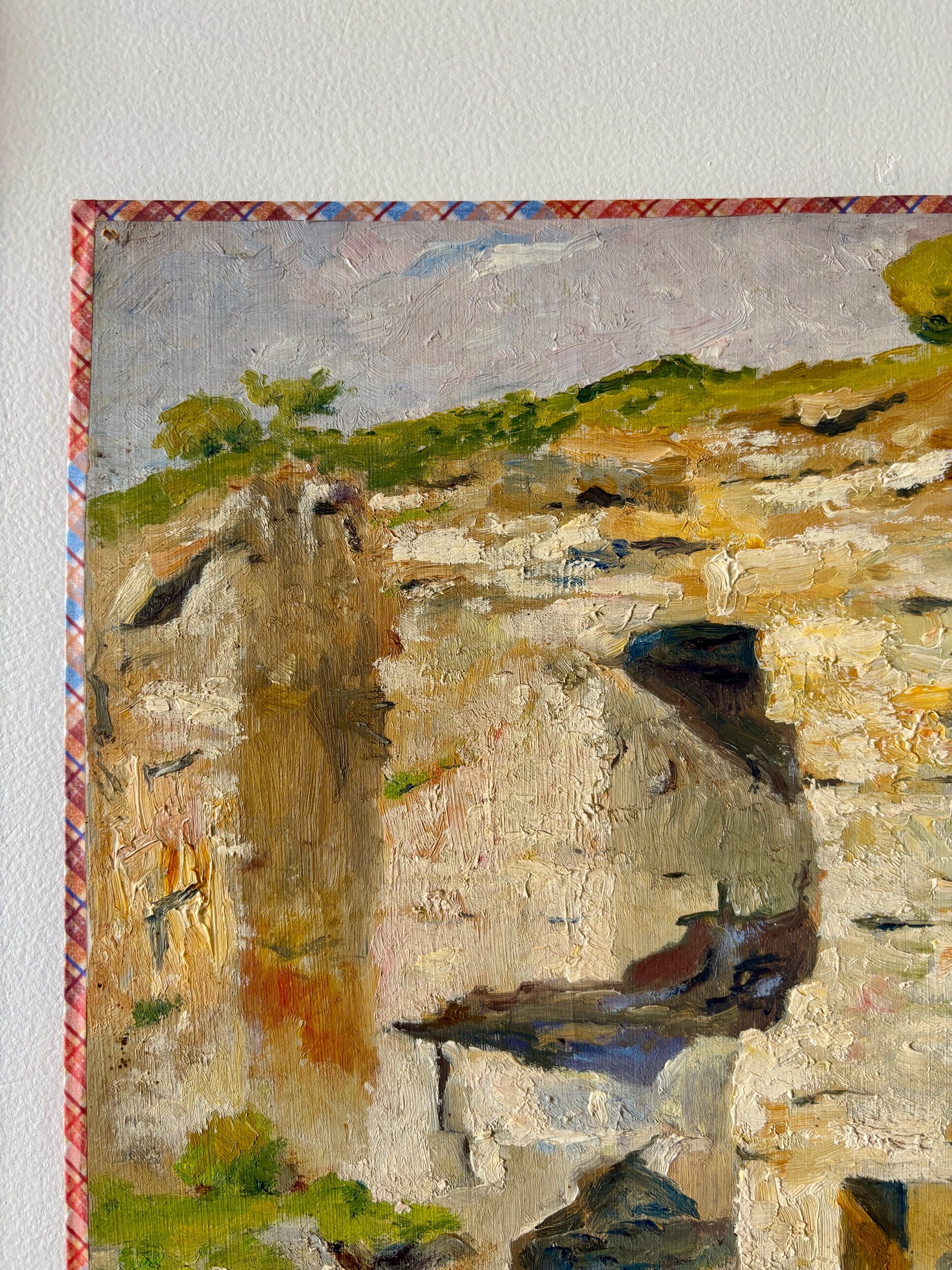 peinture-huile-toile-maison-falaise-art-decoration-vintage-axs-design-paris-france